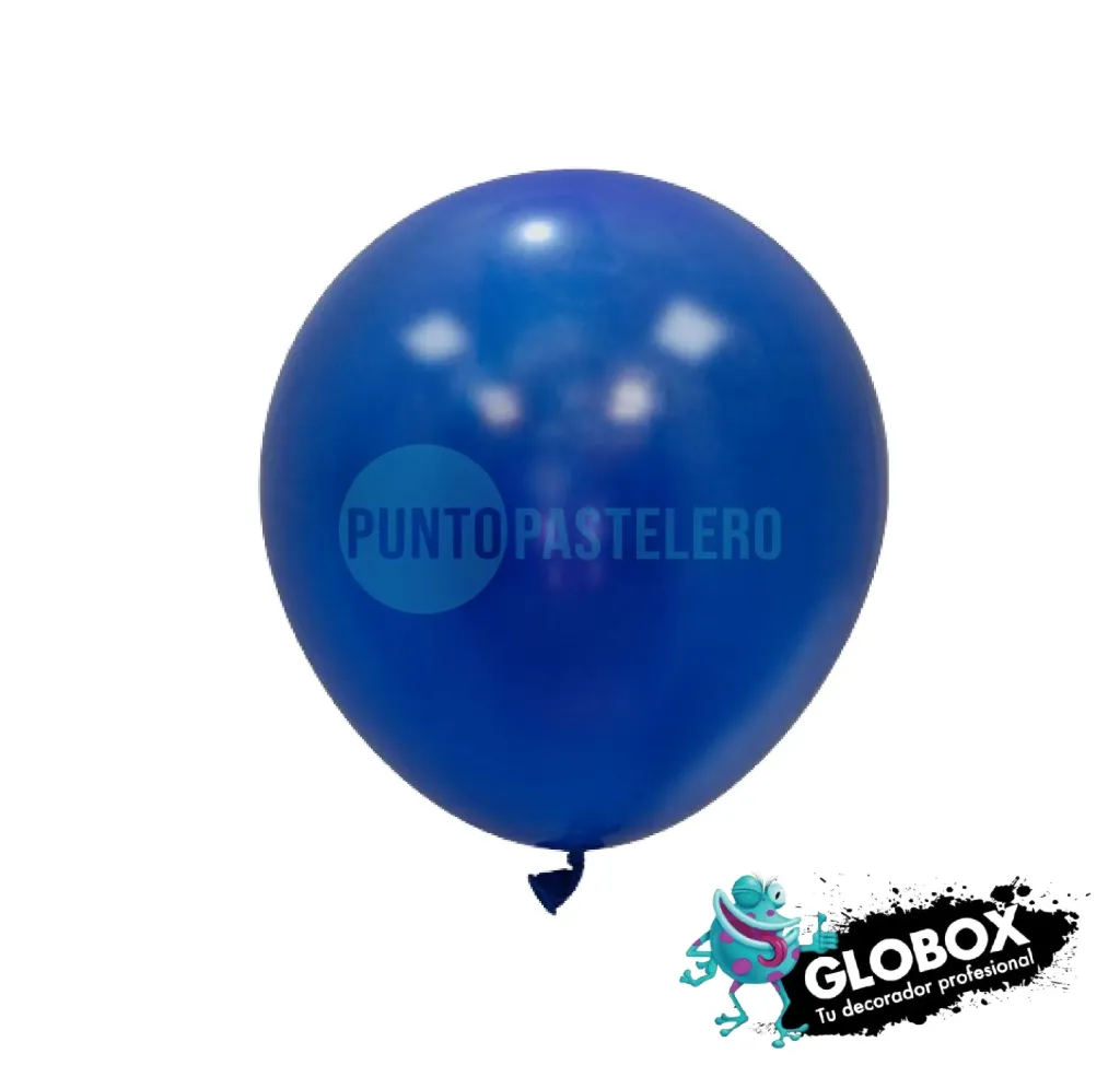PACK GLOBO GLOBOX LISO 12" AZUL FRANCIA (X 10 U.)