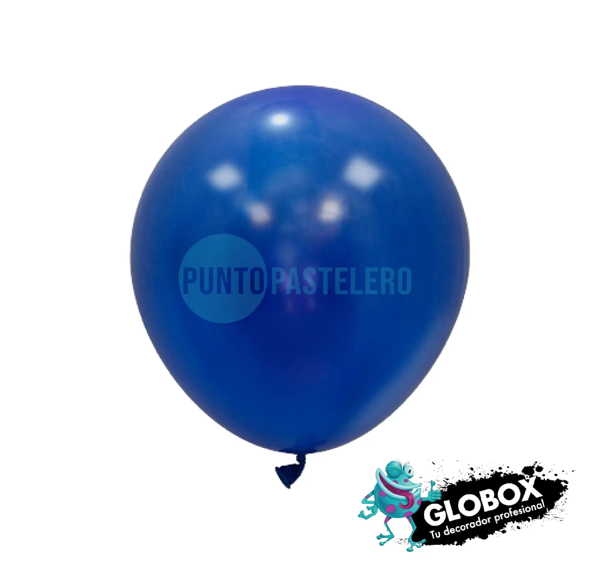 PACK GLOBO GLOBOX LISO 12" AZUL OSCURO (X 10 U.)