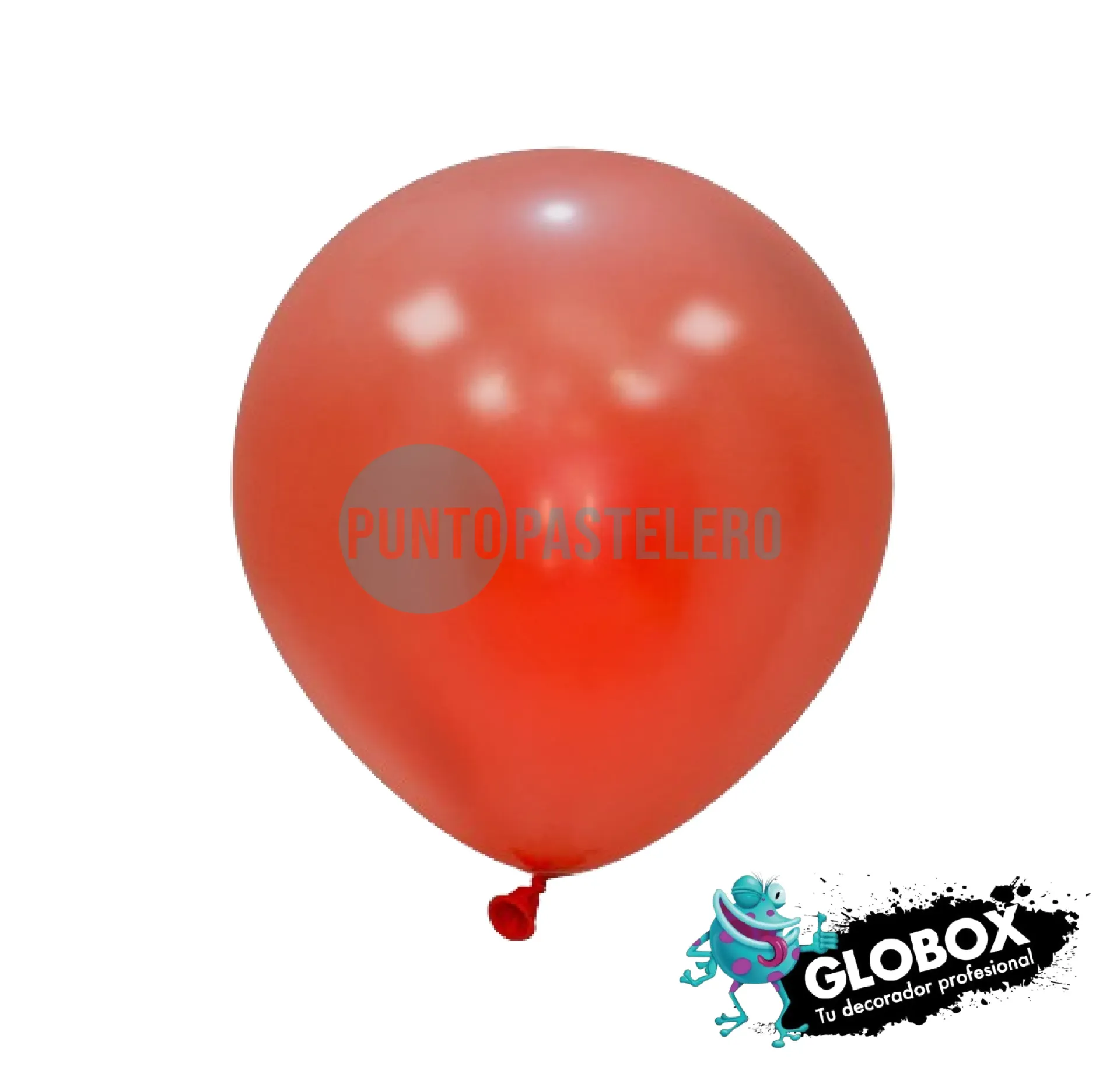 PACK GLOBO GLOBOX LISO 12" CORAL (X 10 U.)