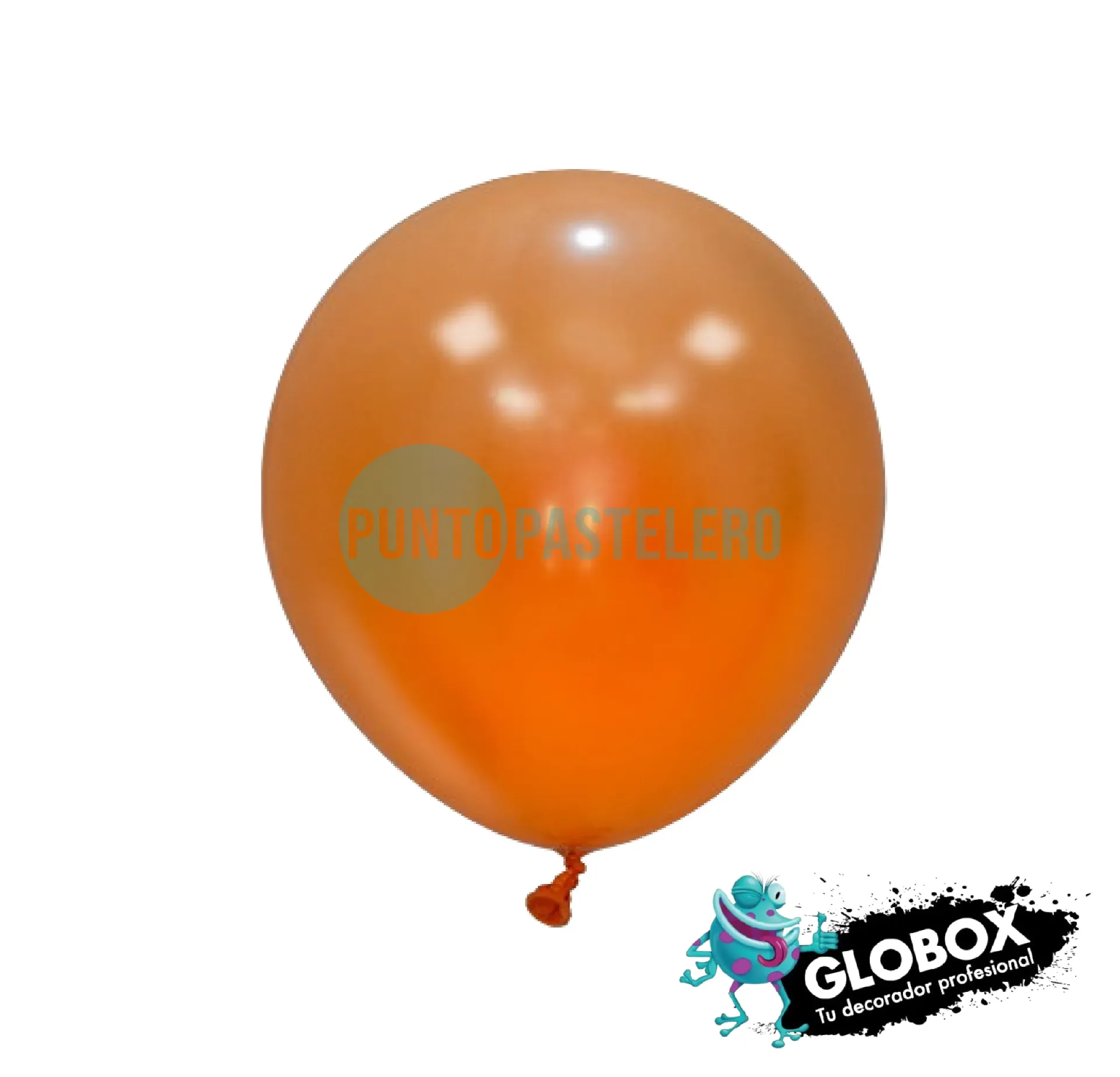 PACK GLOBO GLOBOX LISO 12" NARANJA (X 10 U.)