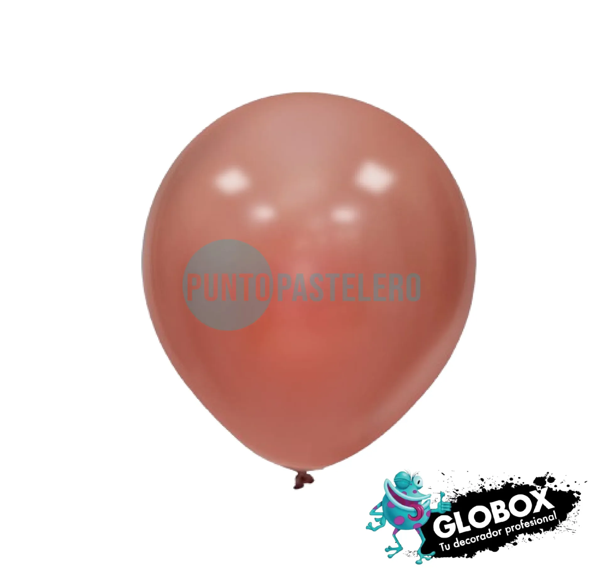 PACK GLOBO GLOBOX LISO 12" ROSA PALO (X 10 U.)