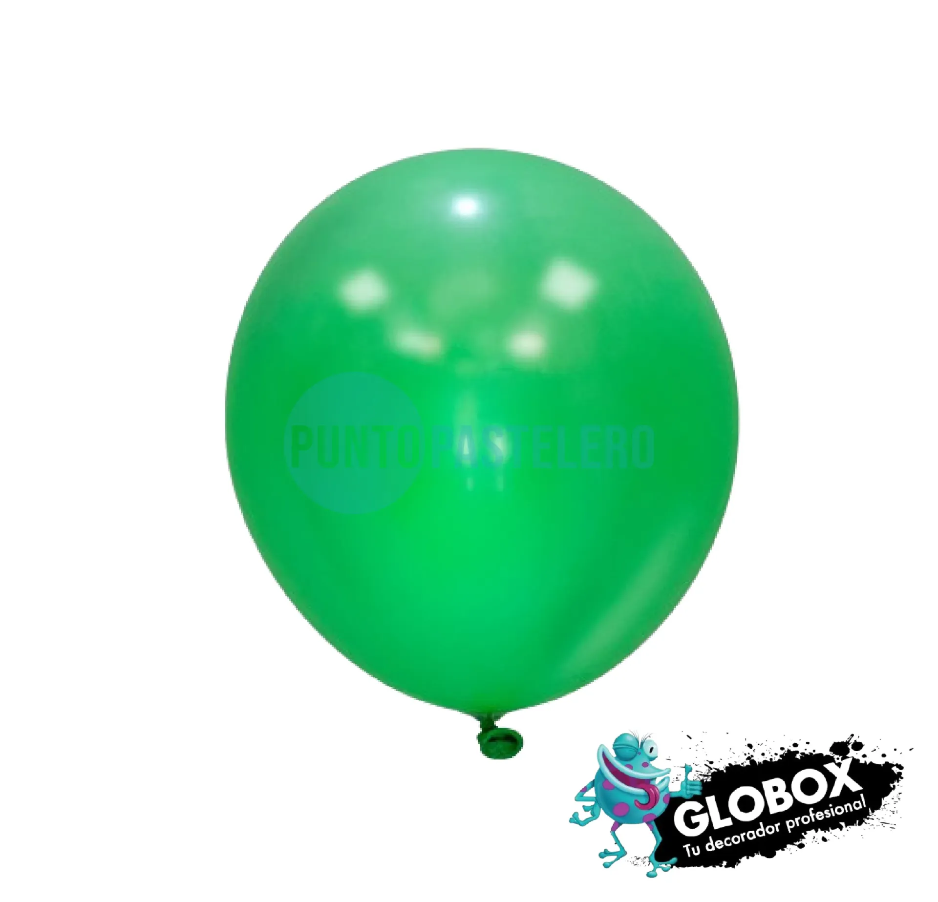 PACK GLOBO GLOBOX LISO 12" VERDE (X 10 U.)
