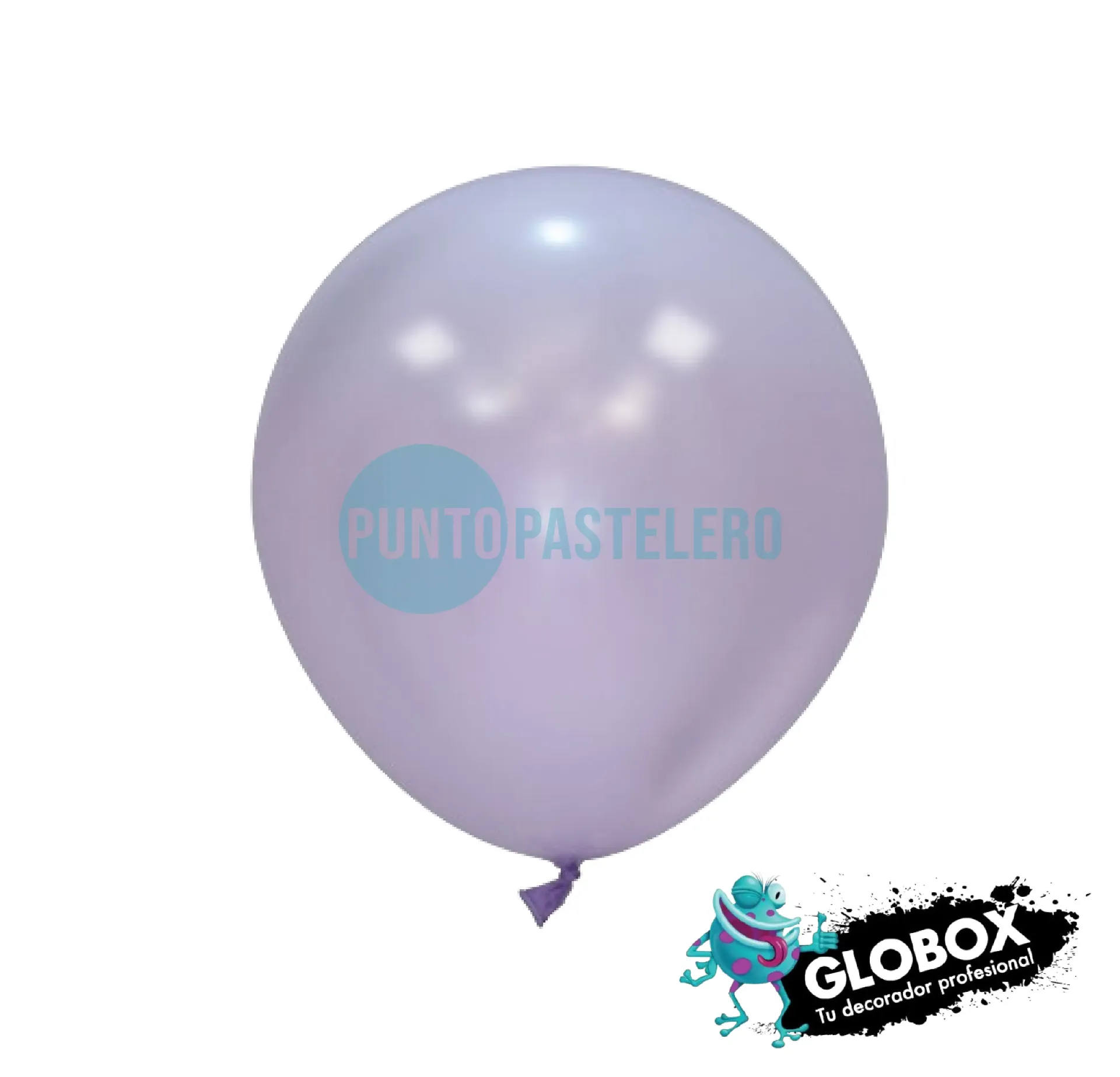 PACK GLOBO GLOBOX LISO 12" LILA PASTEL (X 10 U.)
