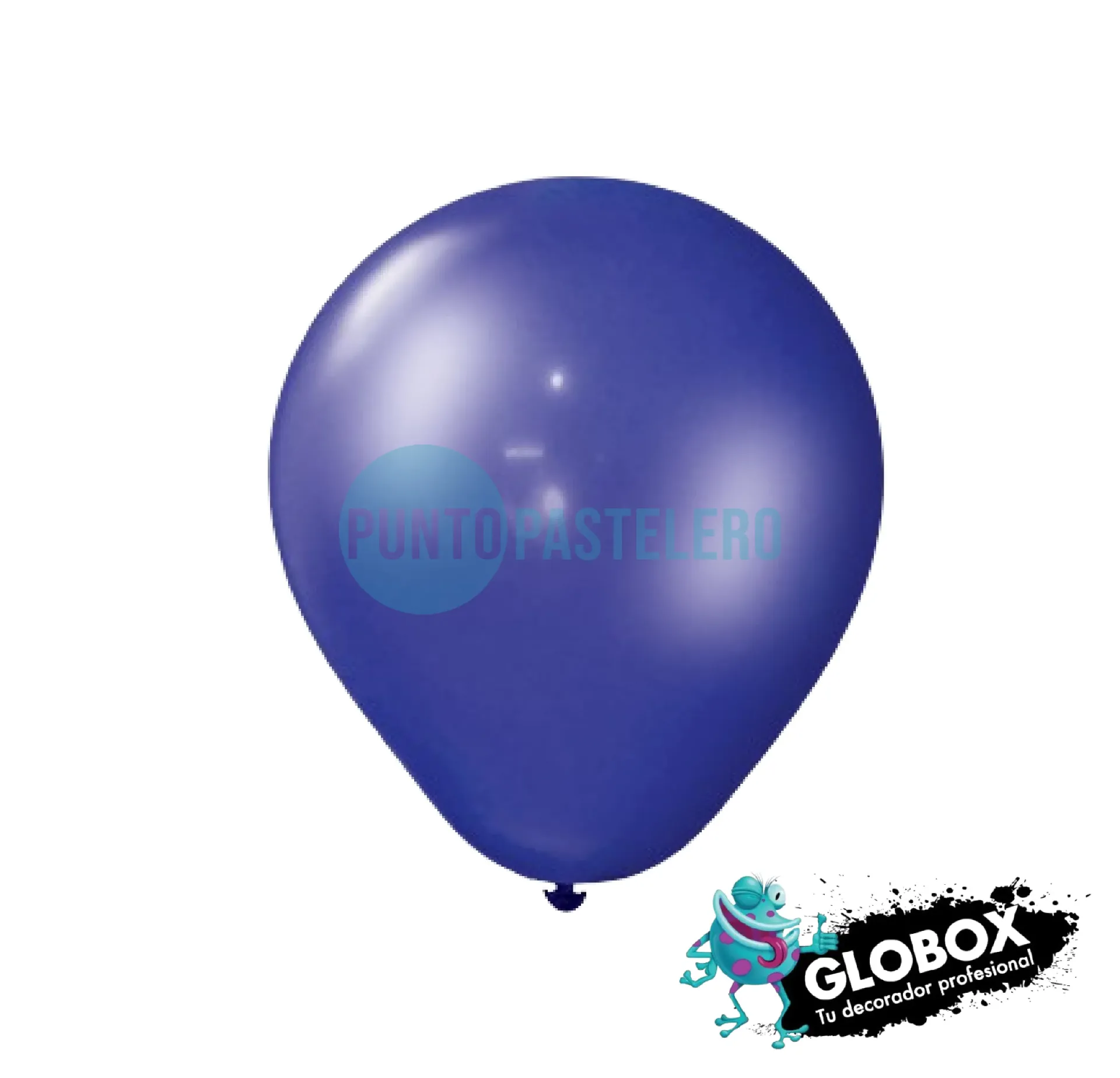 PACK GLOBO GLOBOX PERLADO 12" AZUL FRANCIA (X 10 U.)