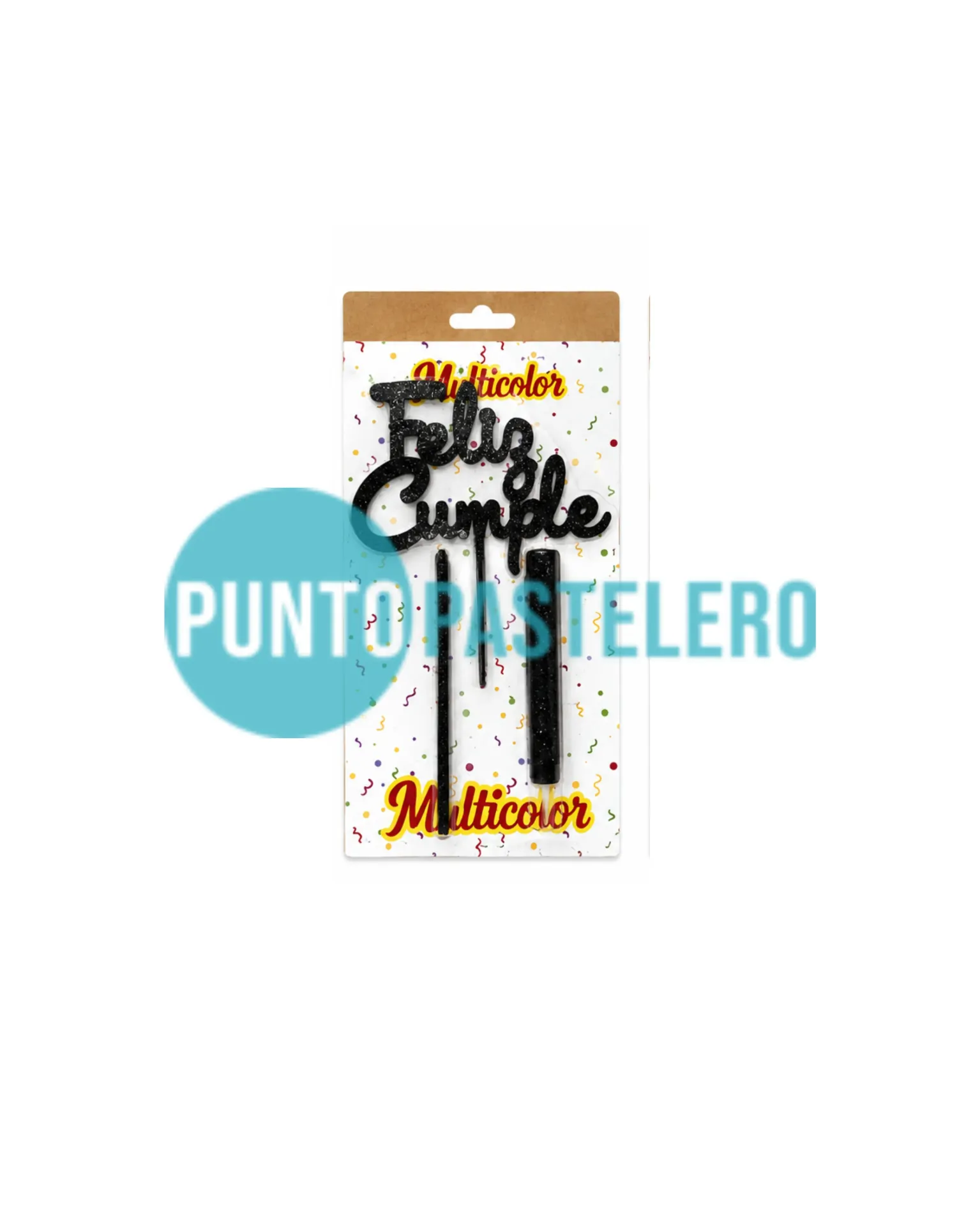 SET TOPPER + VELA + BENGALA (NEGRO)
