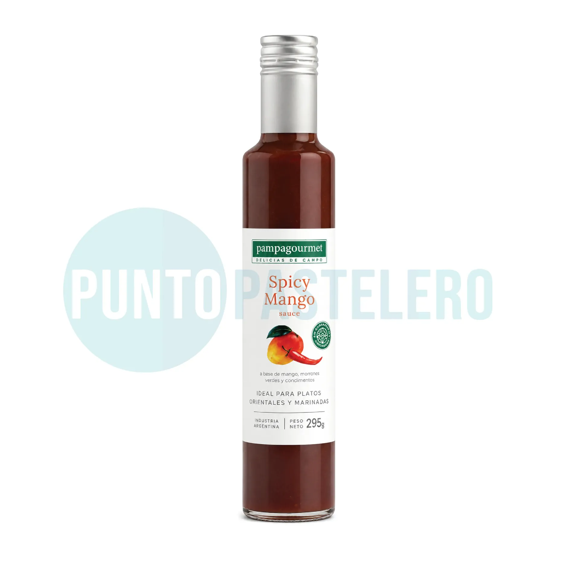 [7798131060279] SALSA SPICY MANGO PAMPA GOURMET (X 295 CC.) (SIN TACC)