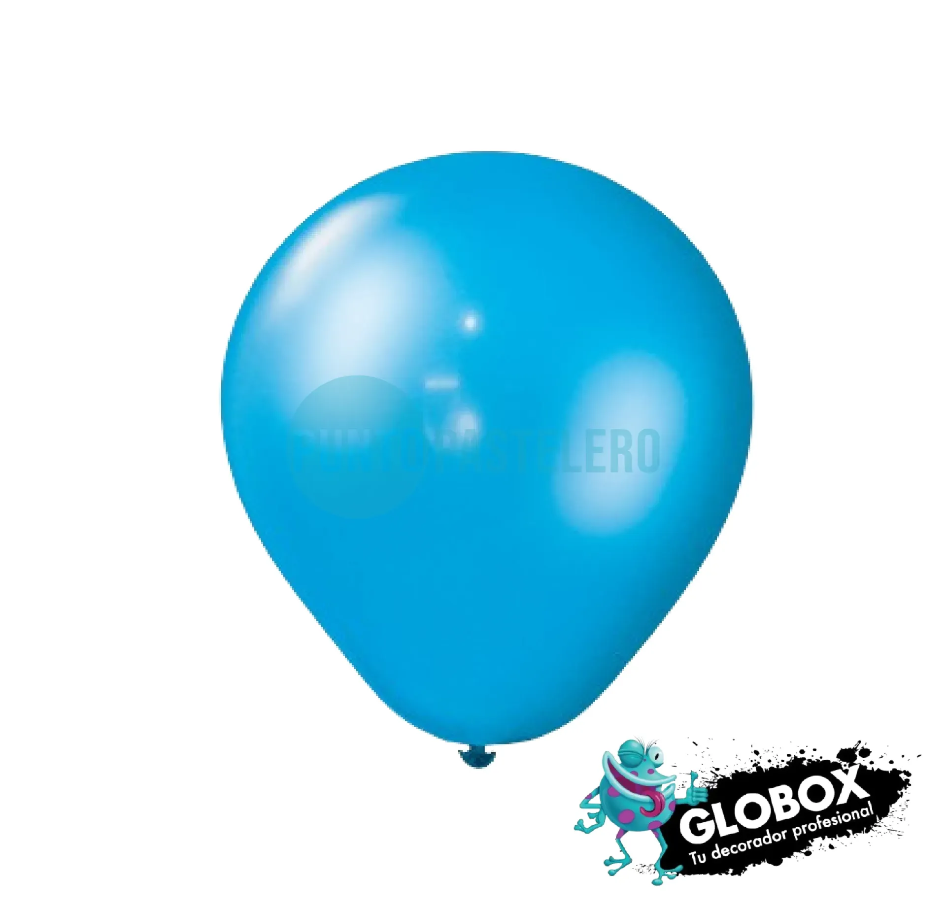 PACK GLOBO GLOBOX PERLADO 12" CELESTE (X 10 U.)