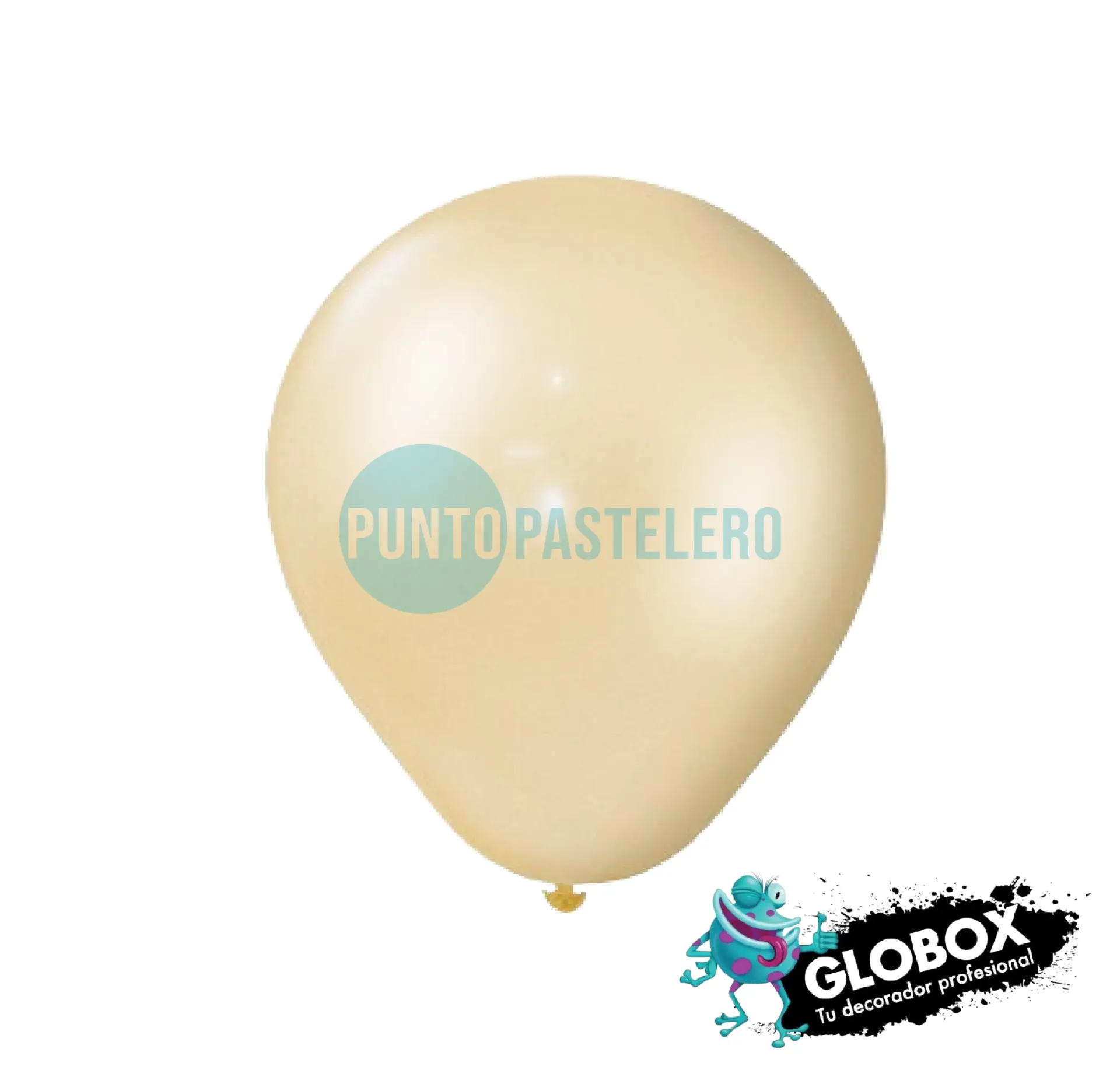[50153] PACK GLOBO GLOBOX PERLADO 12" CHAMPAGNE (X 10 U.)