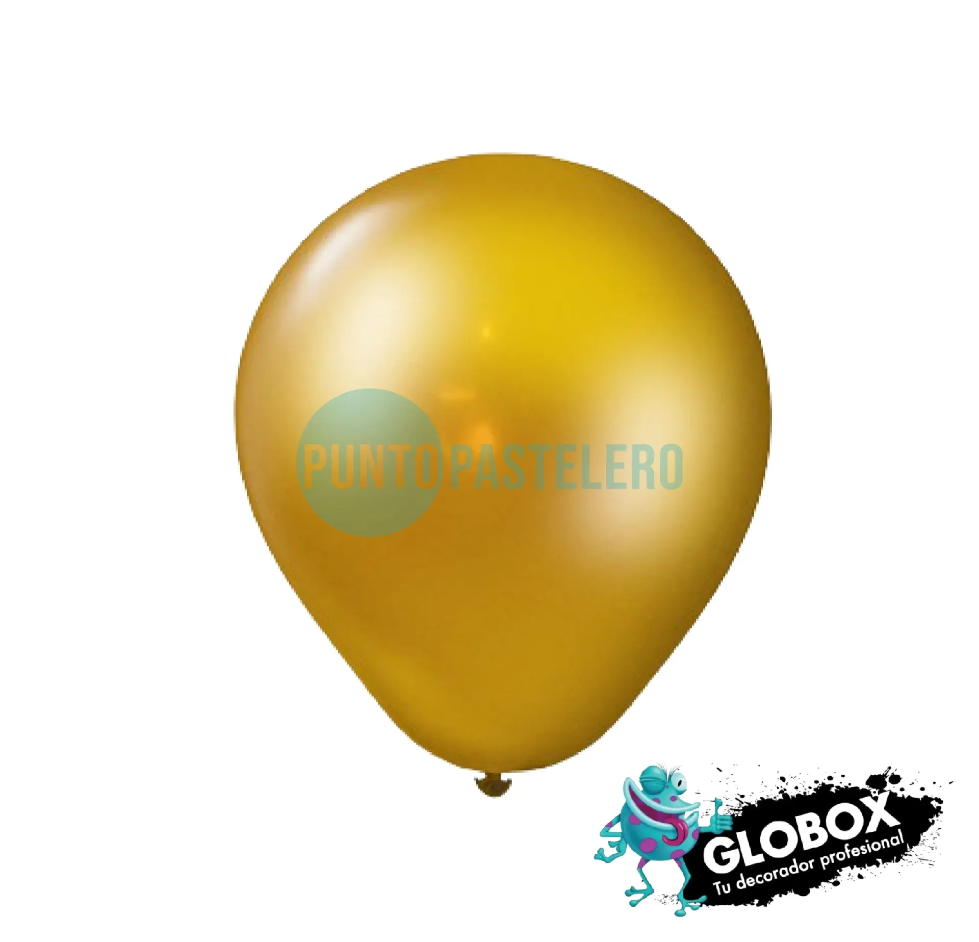 PACK GLOBO GLOBOX PERLADO 12" DORADO (X 10 U.)