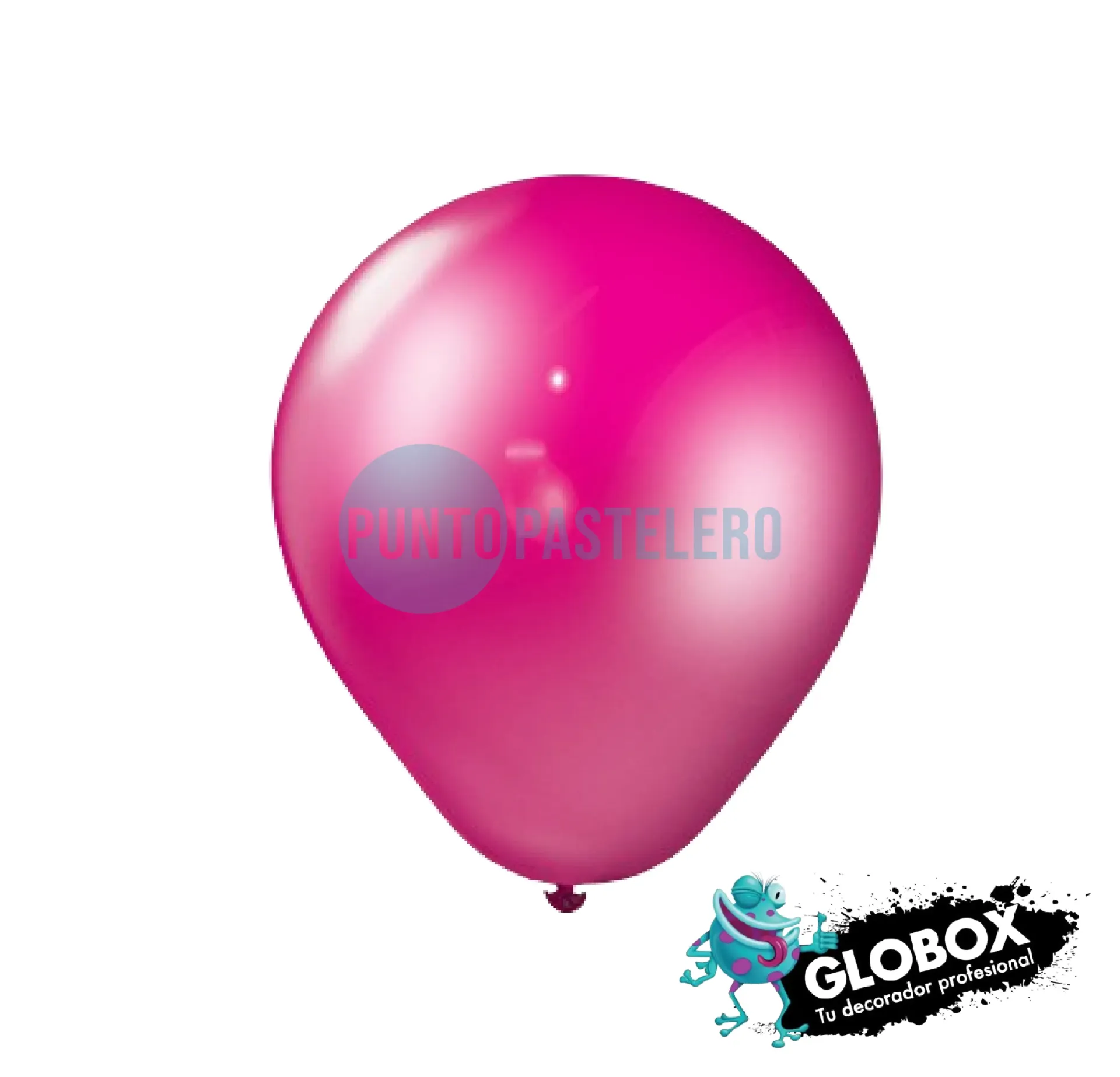 PACK GLOBO GLOBOX PERLADO 12" FUCSIA (X 10 U.)