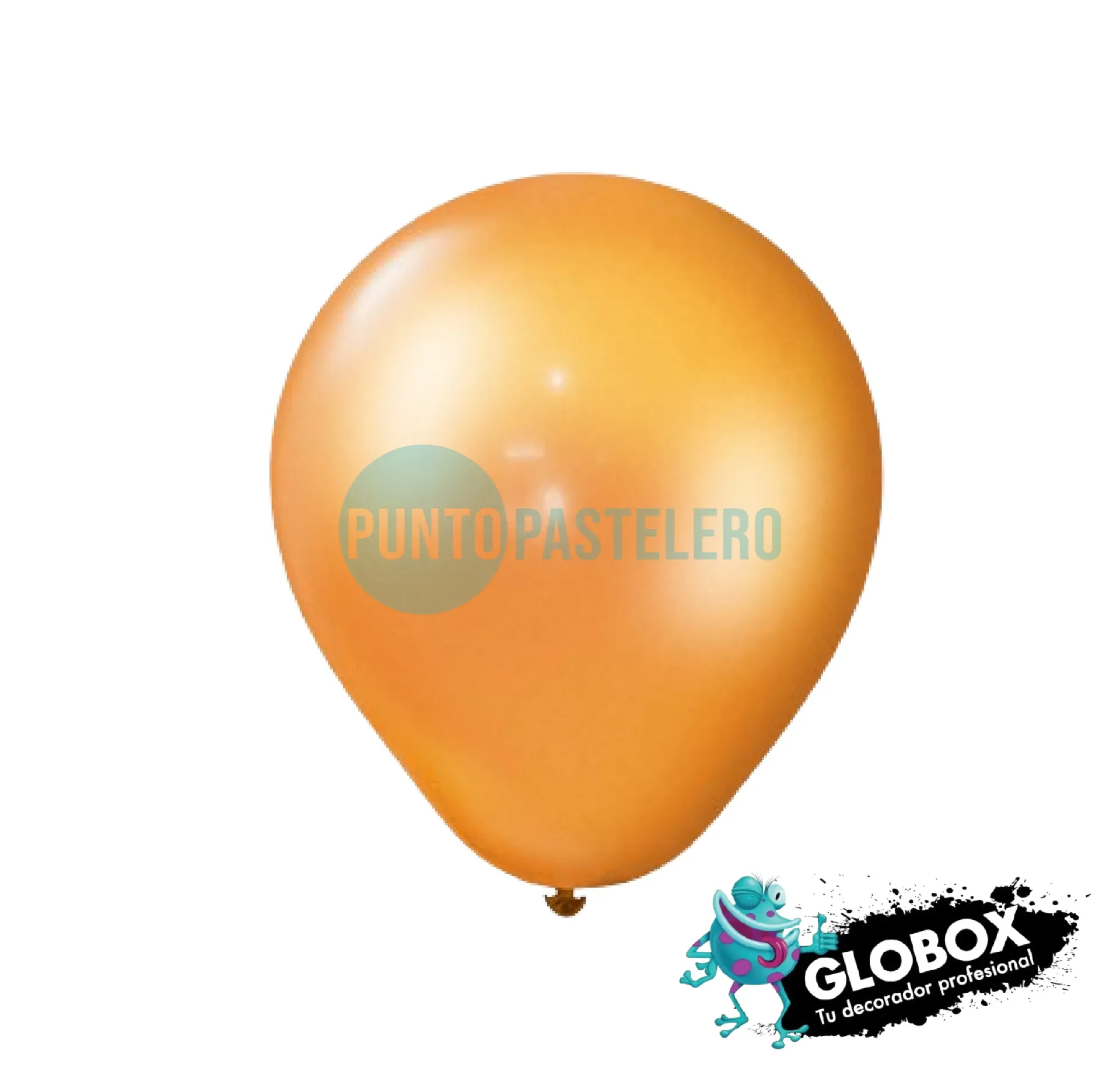 [50085] PACK GLOBO GLOBOX PERLADO 12" NARANJA (X 10 U.)