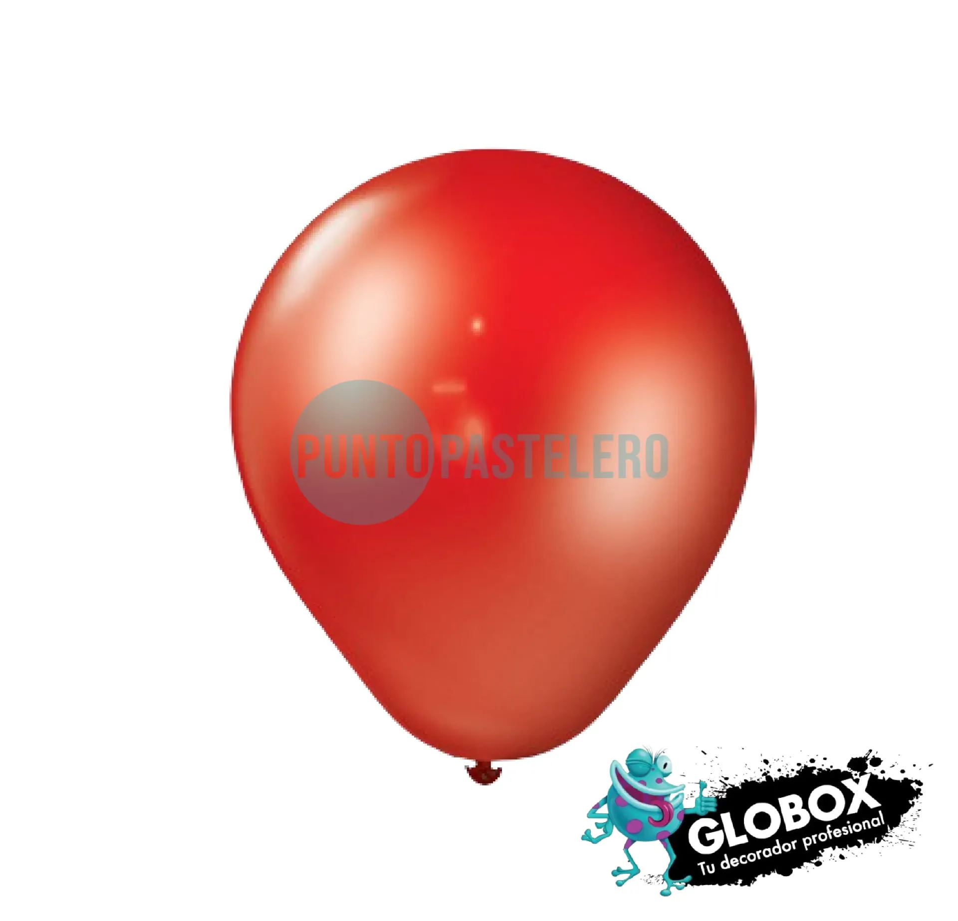 PACK GLOBO GLOBOX PERLADO 12" ROJO (X 10 U.)