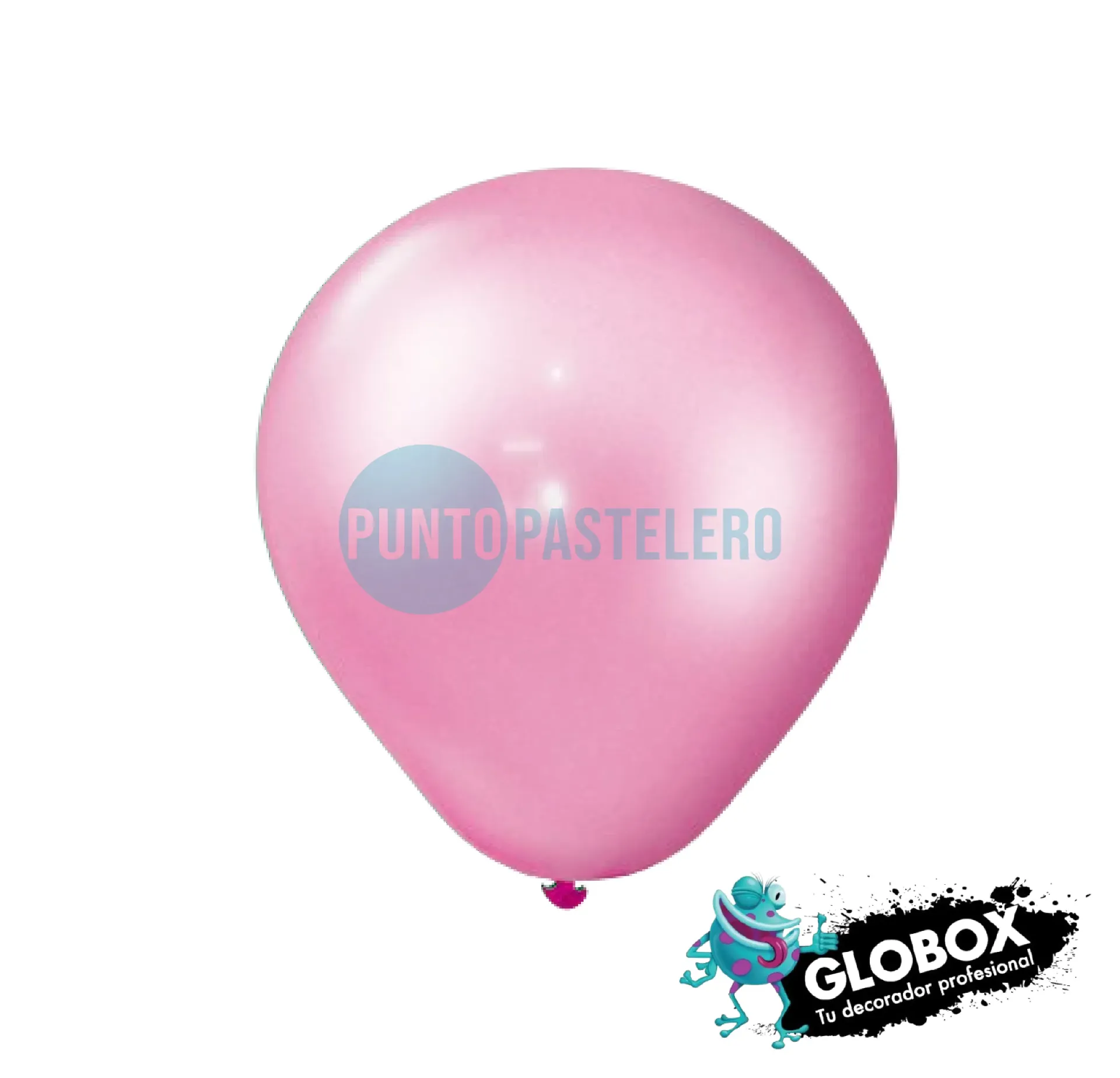 PACK GLOBO GLOBOX PERLADO 12" ROSA (X 10 U.)