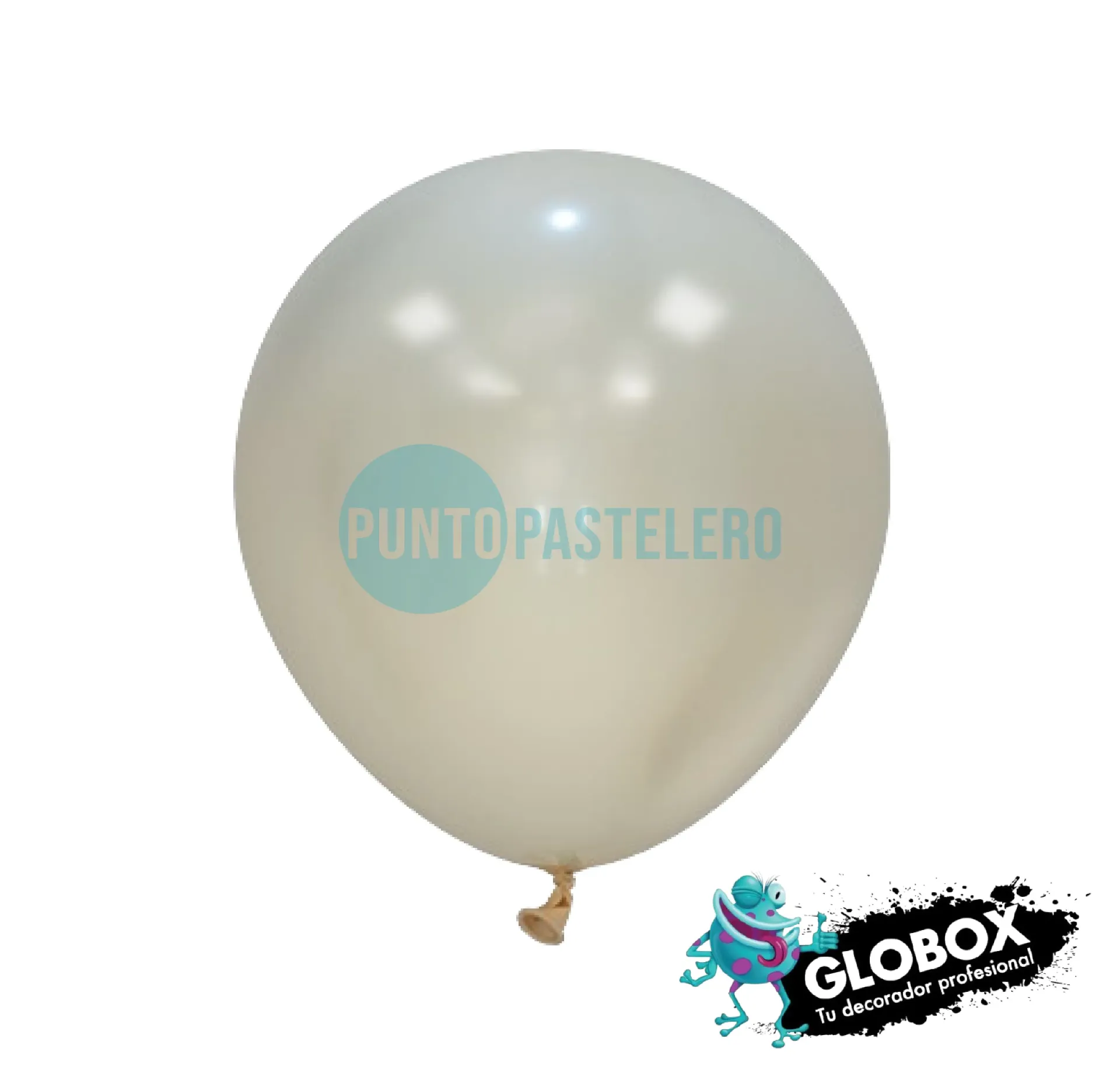 PACK GLOBO GLOBOX PERLADO 12" CREAM (X 10 U.)