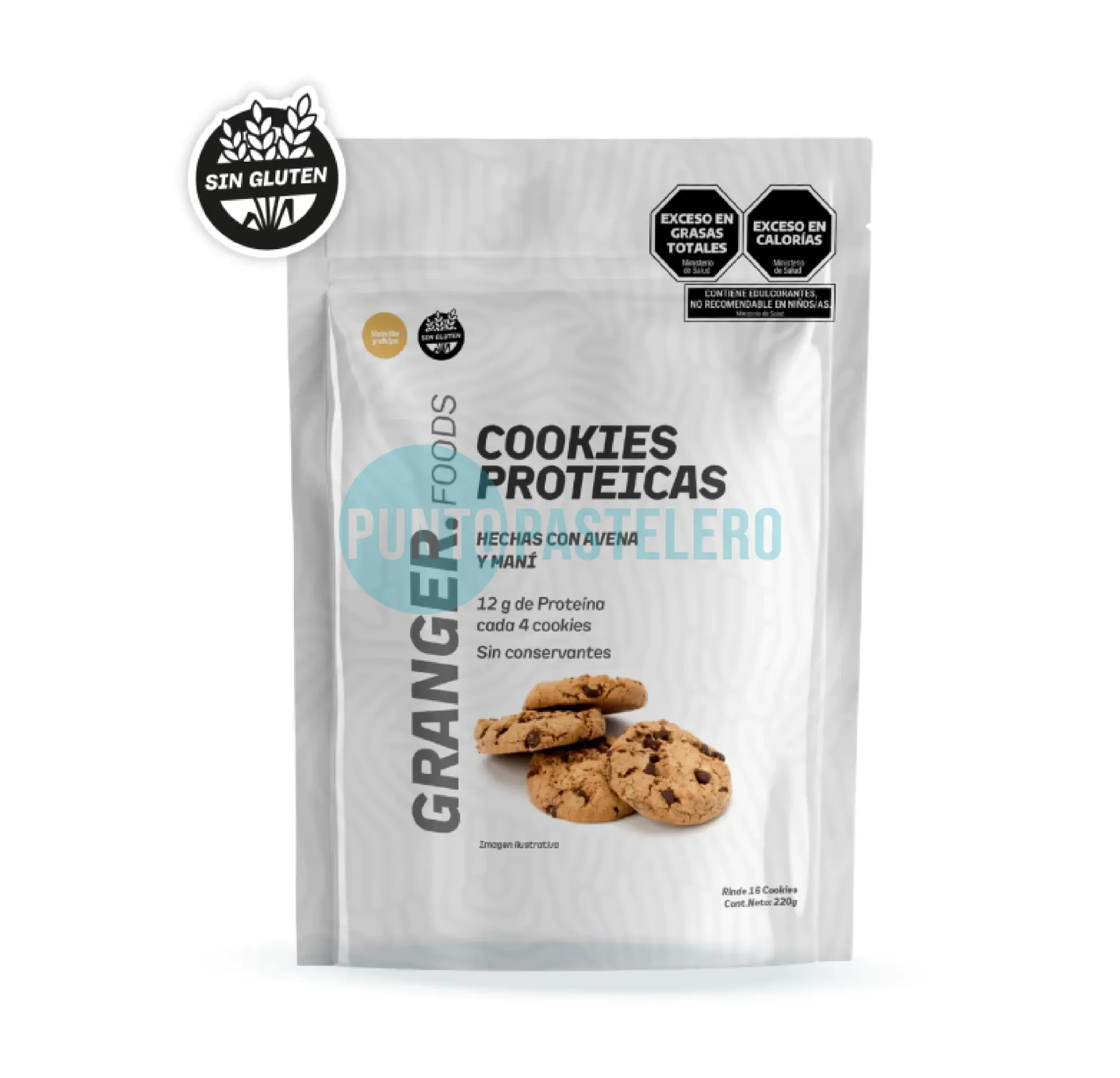 PREMEZCLA COOKIES PROTEICAS GRANGER CON CHIPS (X 220 GR.) (SIN TACC) (SIN AZUCAR)