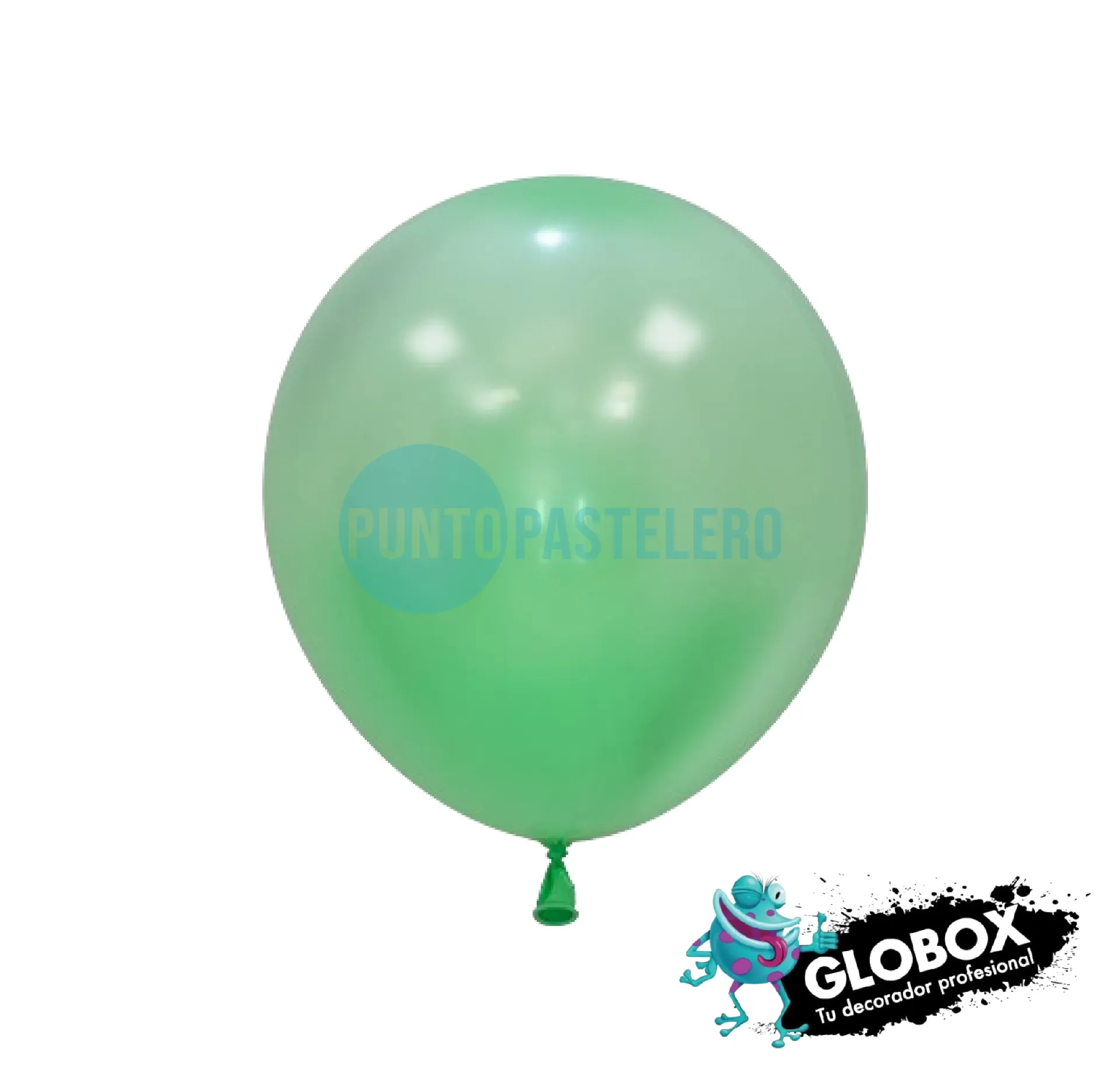 PACK GLOBO GLOBOX LISO 12" VERDE PASTEL (X 10 U.)