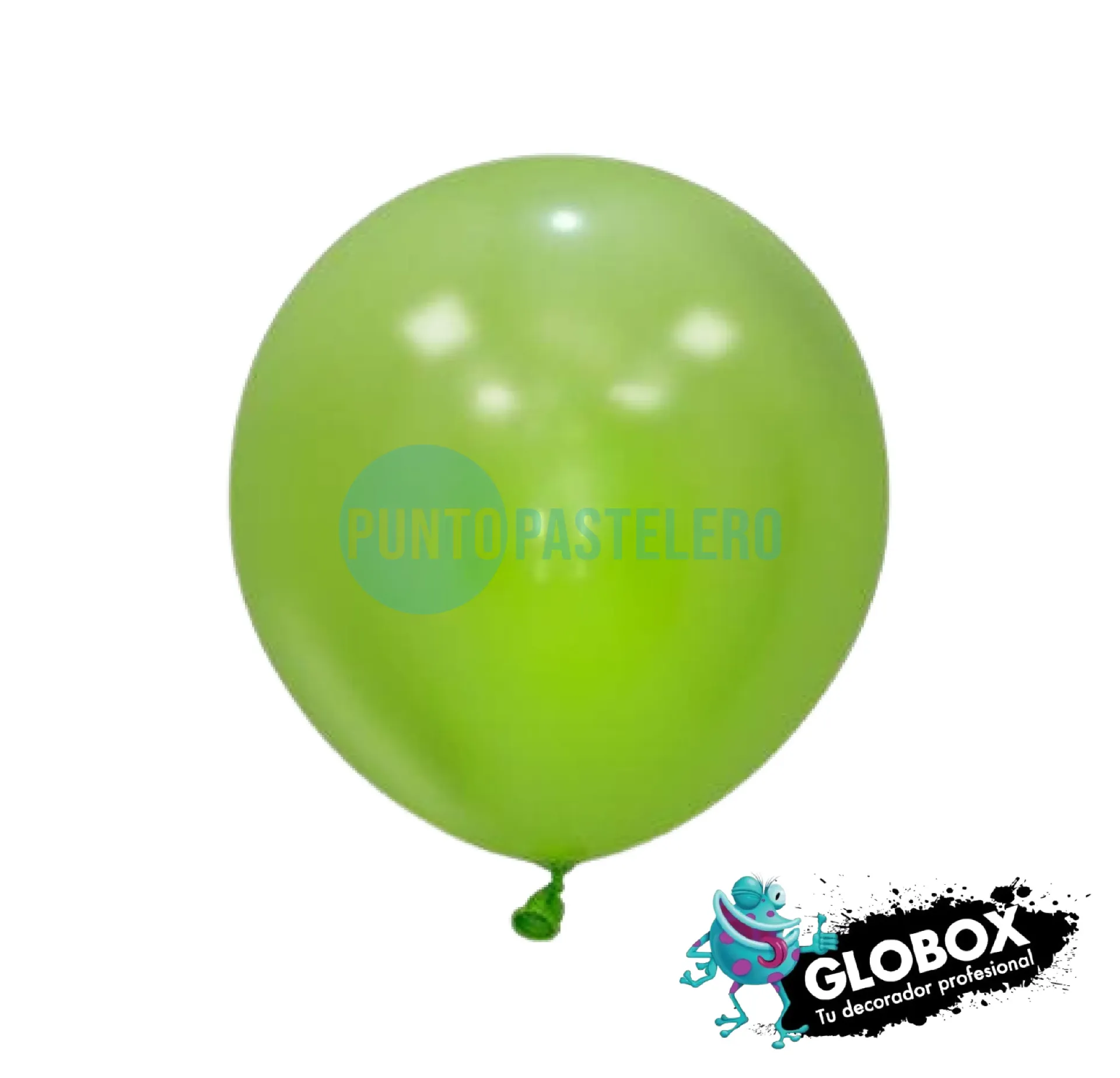 PACK GLOBO GLOBOX PERLADO 12" VERDE MANZANA (X 10 U.)