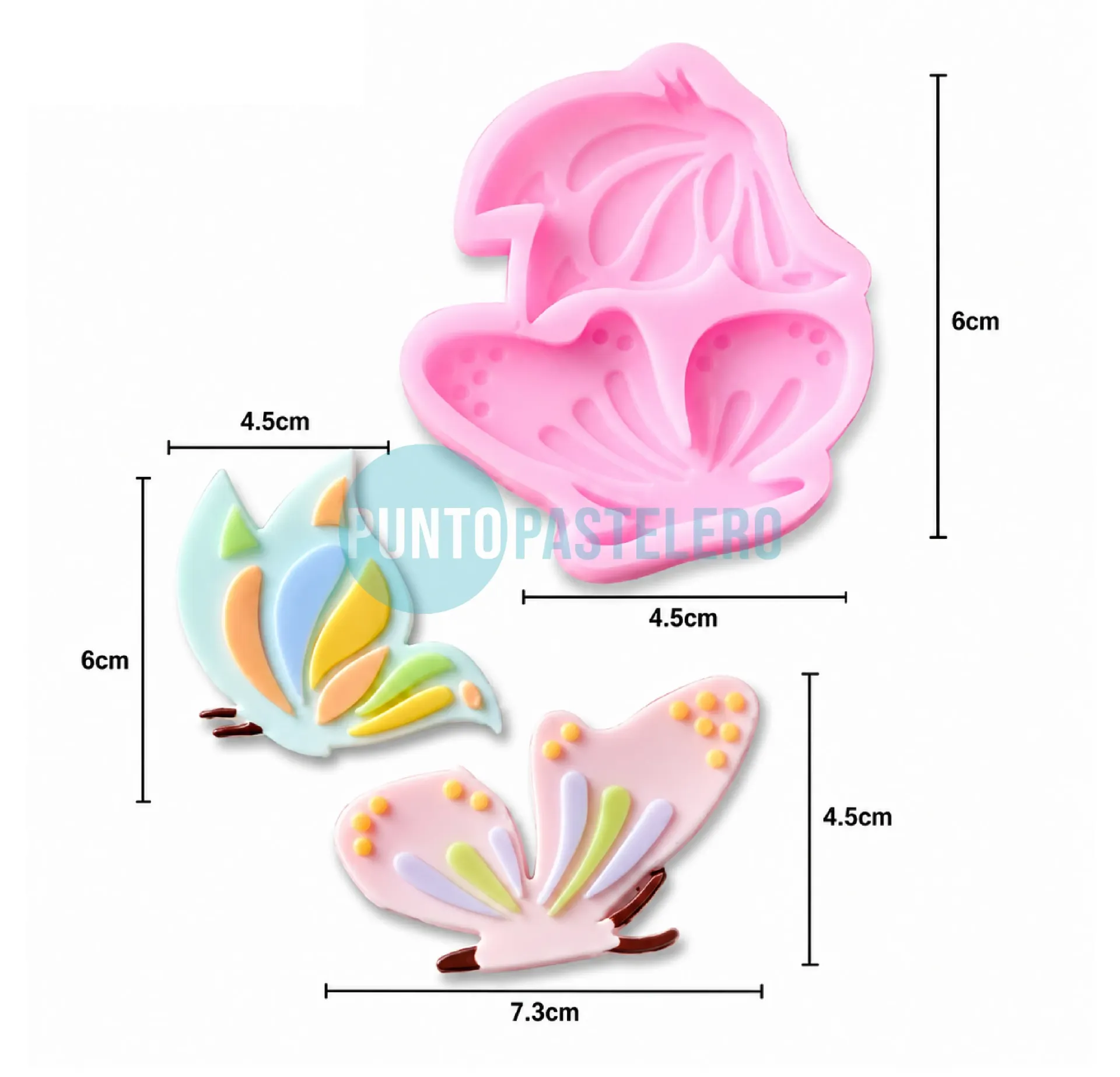 [8190802912709] MOLDE DE SILICONA DOS MARIPOSAS (29R12) [C6]