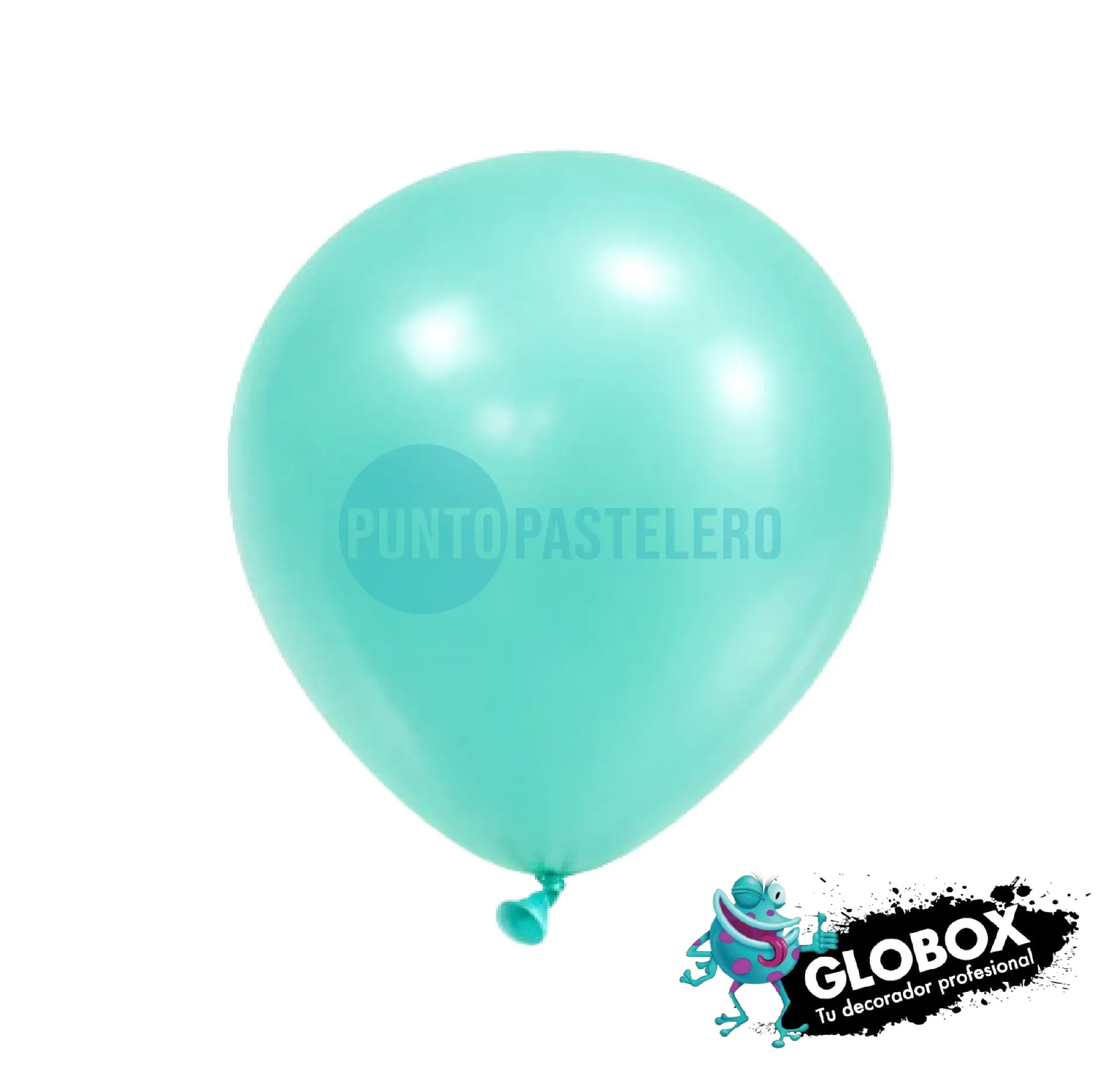 PACK GLOBO GLOBOX PERLADO 12" VERDE AGUA (X 10 U.)