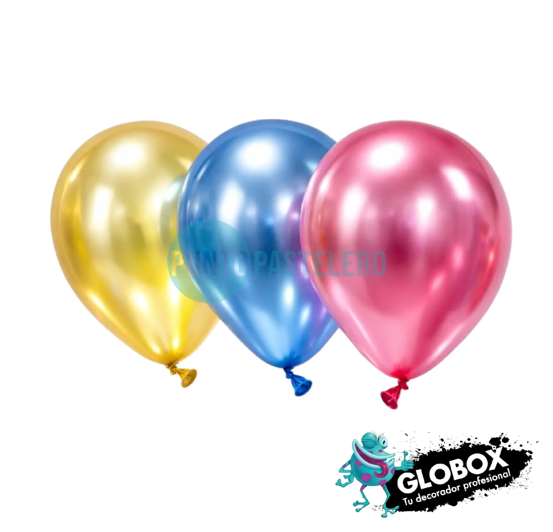PACK GLOBO GLOBOX PERLADO 12" MULTICOLOR (X 10 U.)