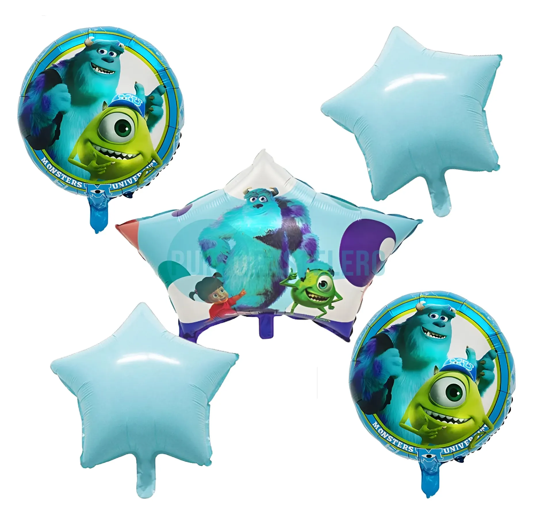 SET DE GLOBOS MONSTER INC (5 PIEZAS)