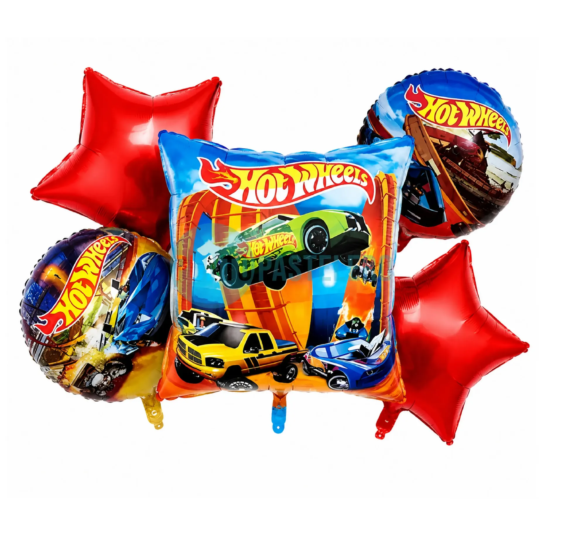 SET DE GLOBOS HOT WHEELS (5 PIEZAS)