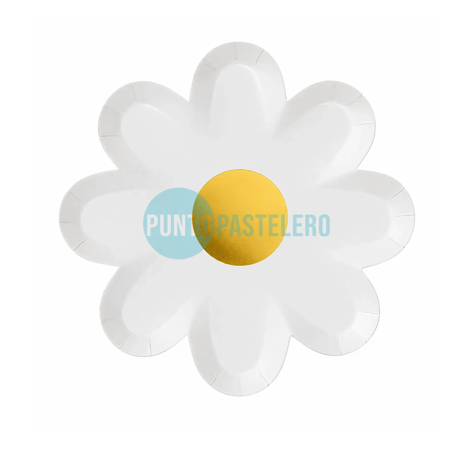 PLATO POLIPAPEL MARGARITA BLANCA (10 U.)