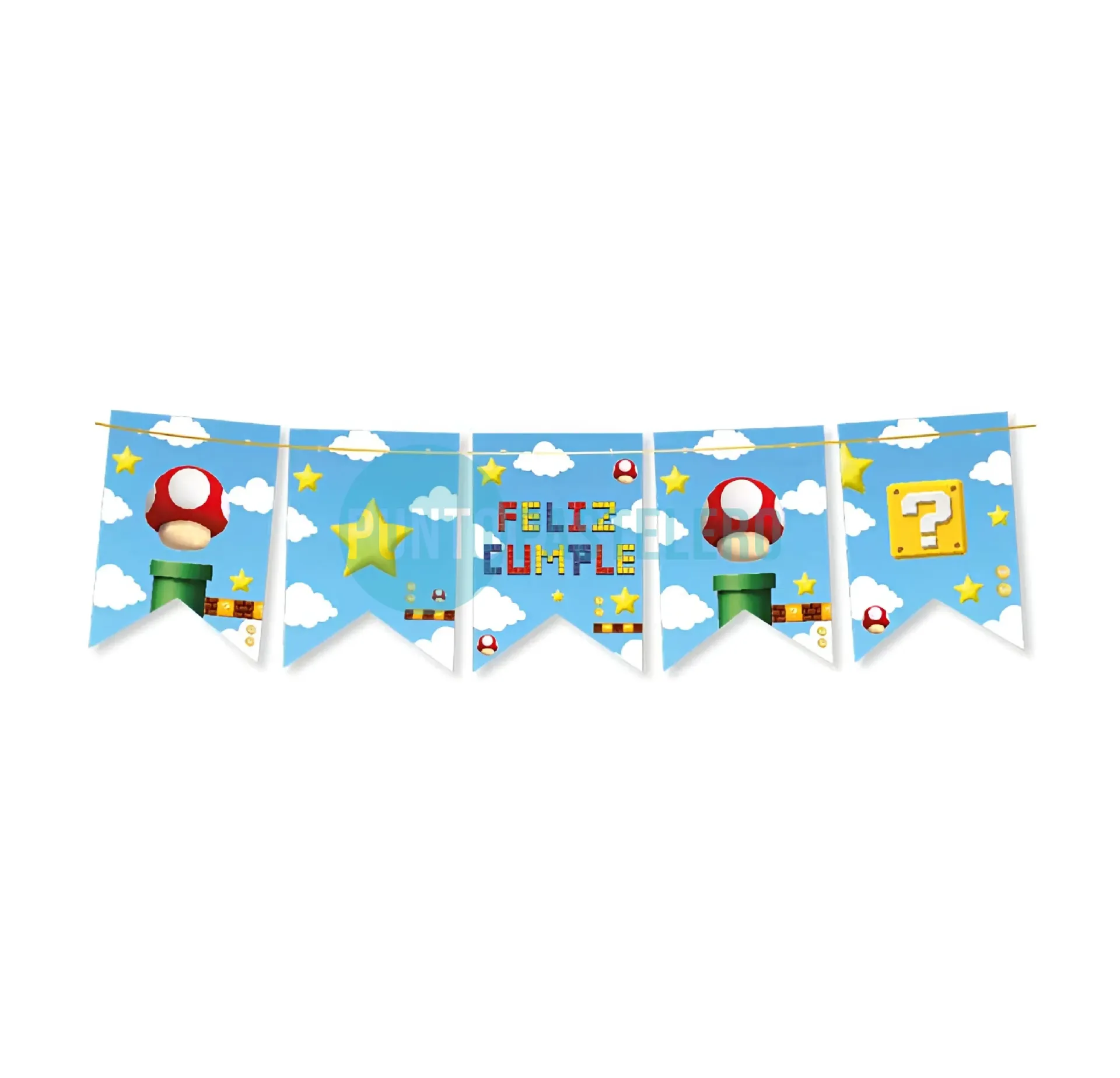 BANDERIN SUPER MARIO BROS