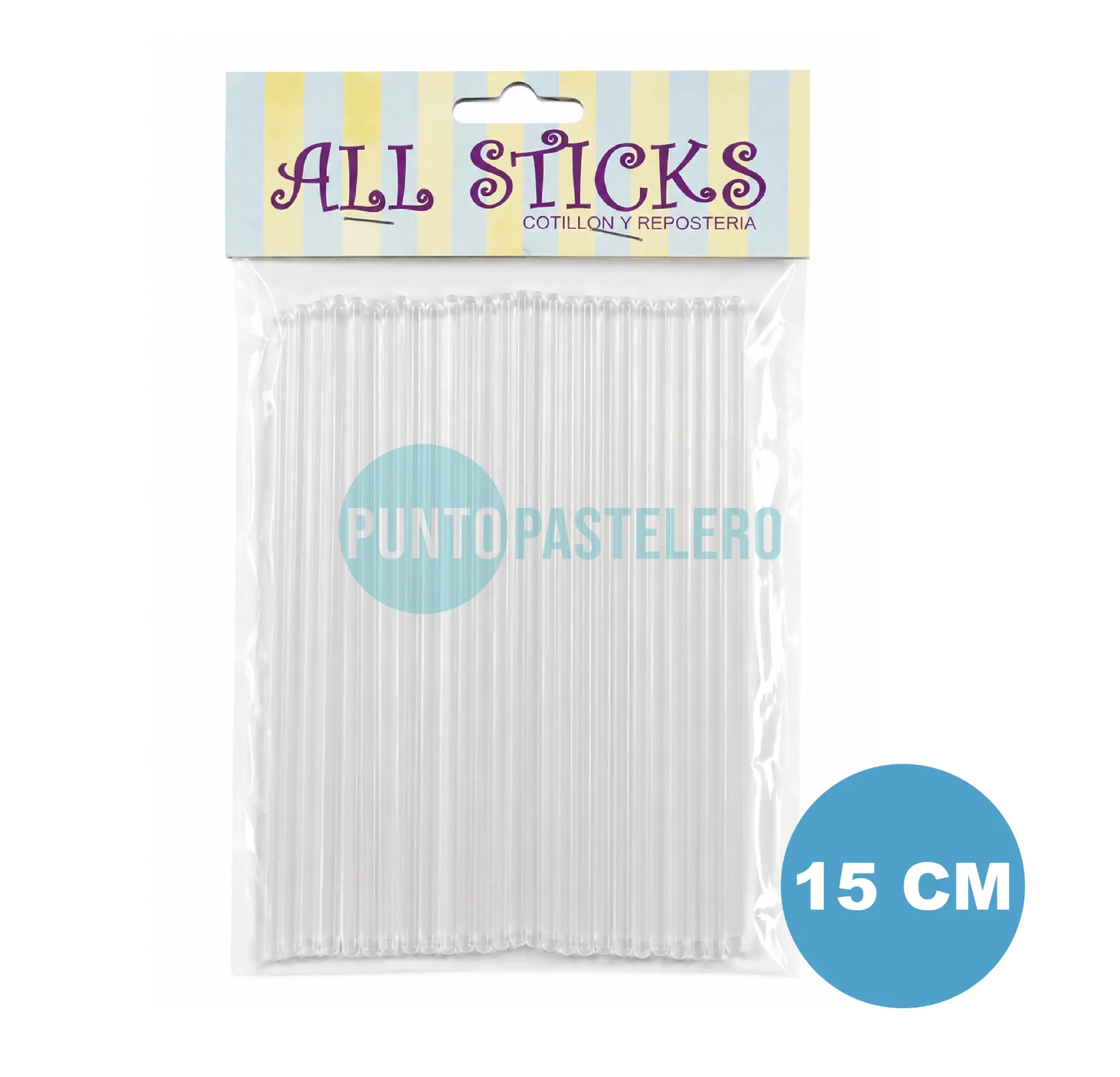 [03001615] PALITOS PARA CAKEPOP 15 CM TRANSPARENTE (X 50 U.) (copia)
