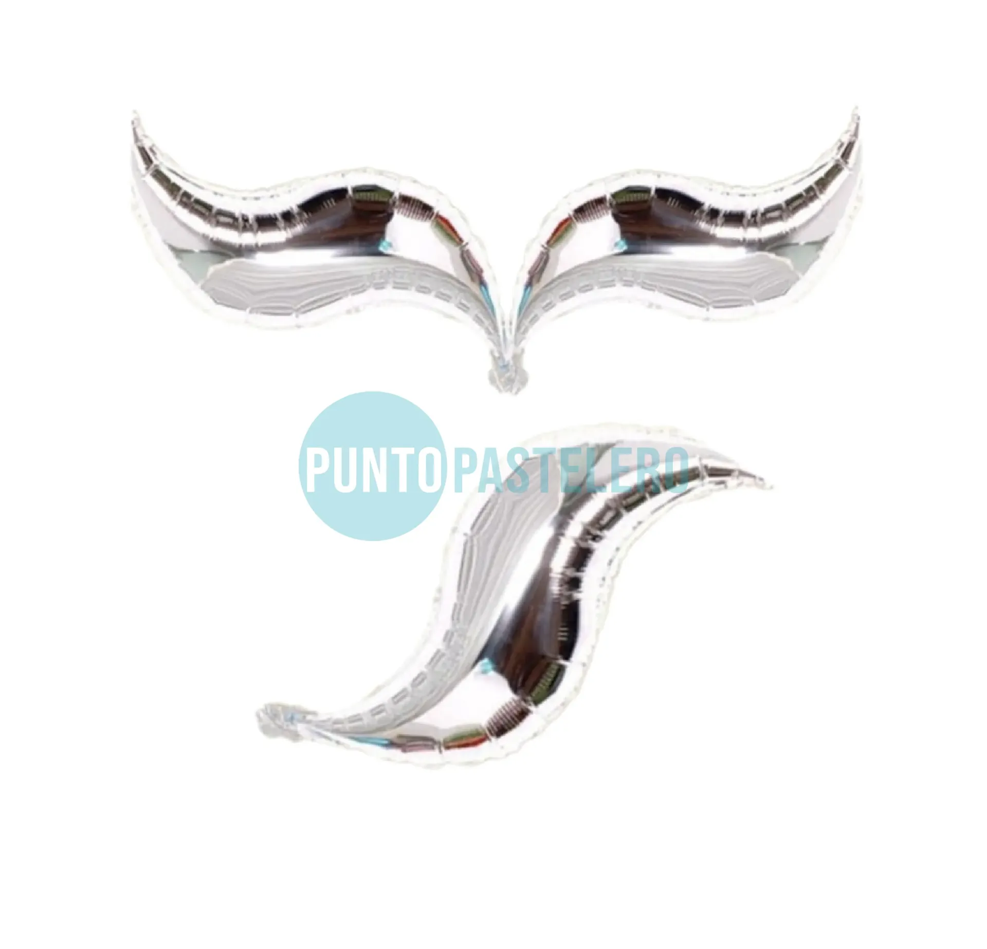 GLOBO METALIZADO CURVE PLATEADO (62 CM)