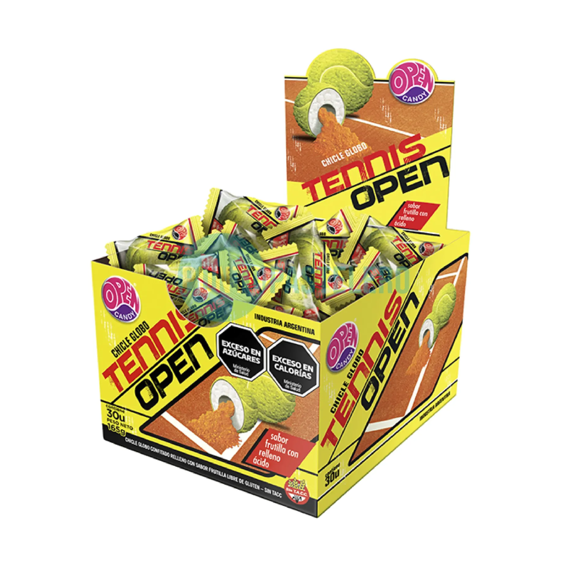 CHICLE TENIS OPEN (CAJA X 30 U.)