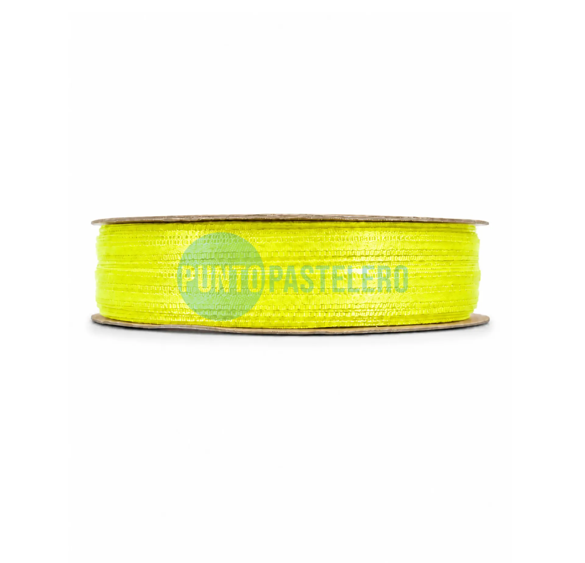 ROLLO CINTA RASO N°1 AMARILLO FLUO (X 50 MT.)