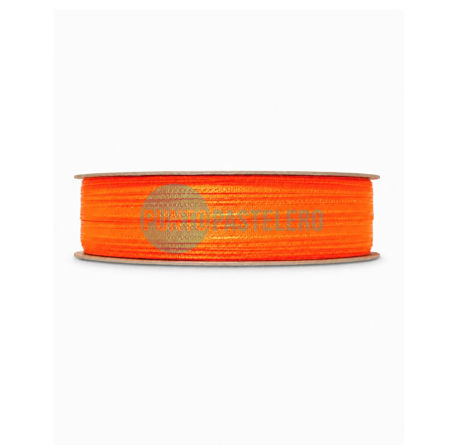 ROLLO CINTA RASO N°1 NARANJA FLUO (CORDON DE ORO) (X 50 MT.)