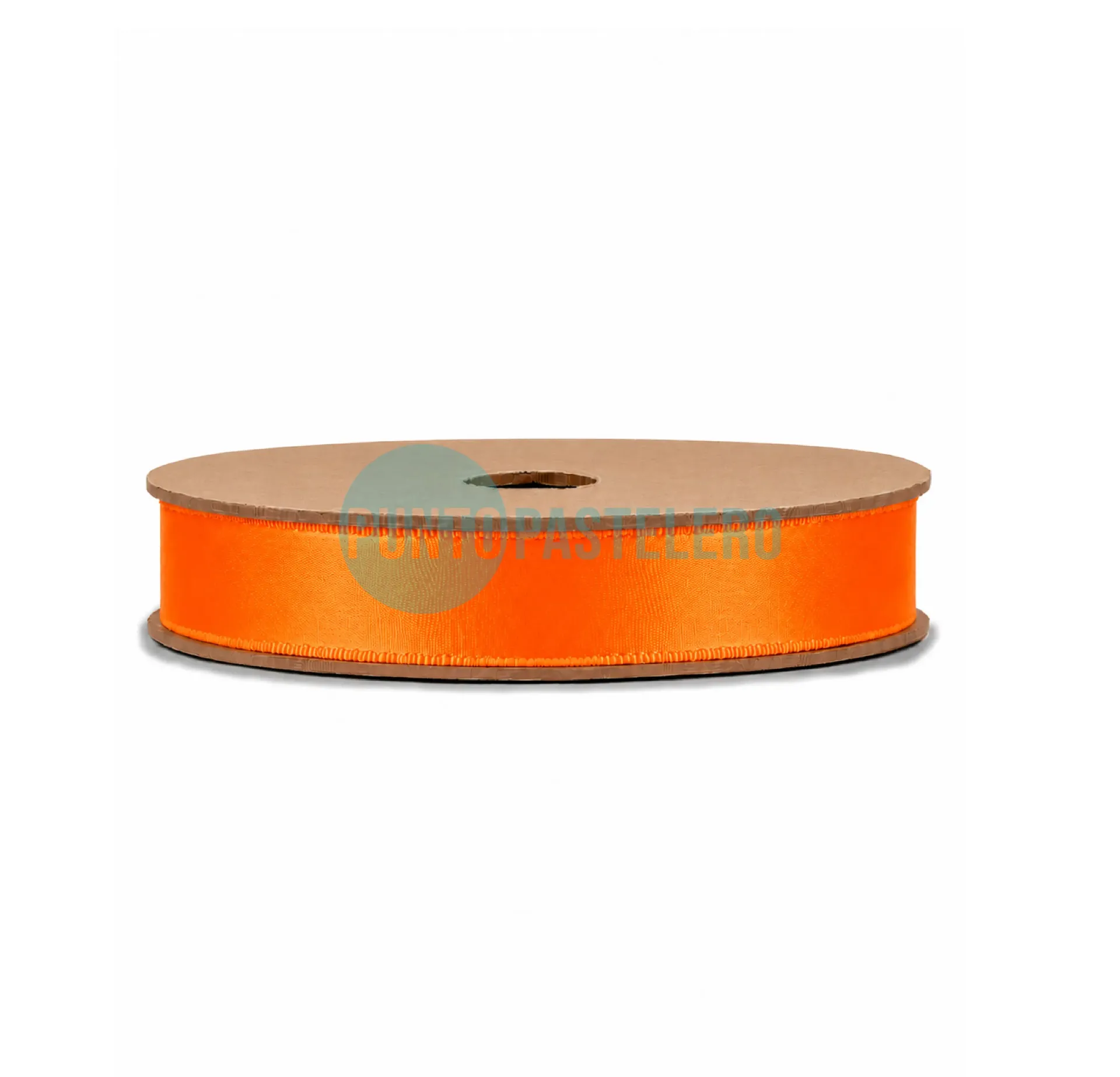 ROLLO CINTA RASO Nº2 NARANJA FLUO (X 10 MT.)