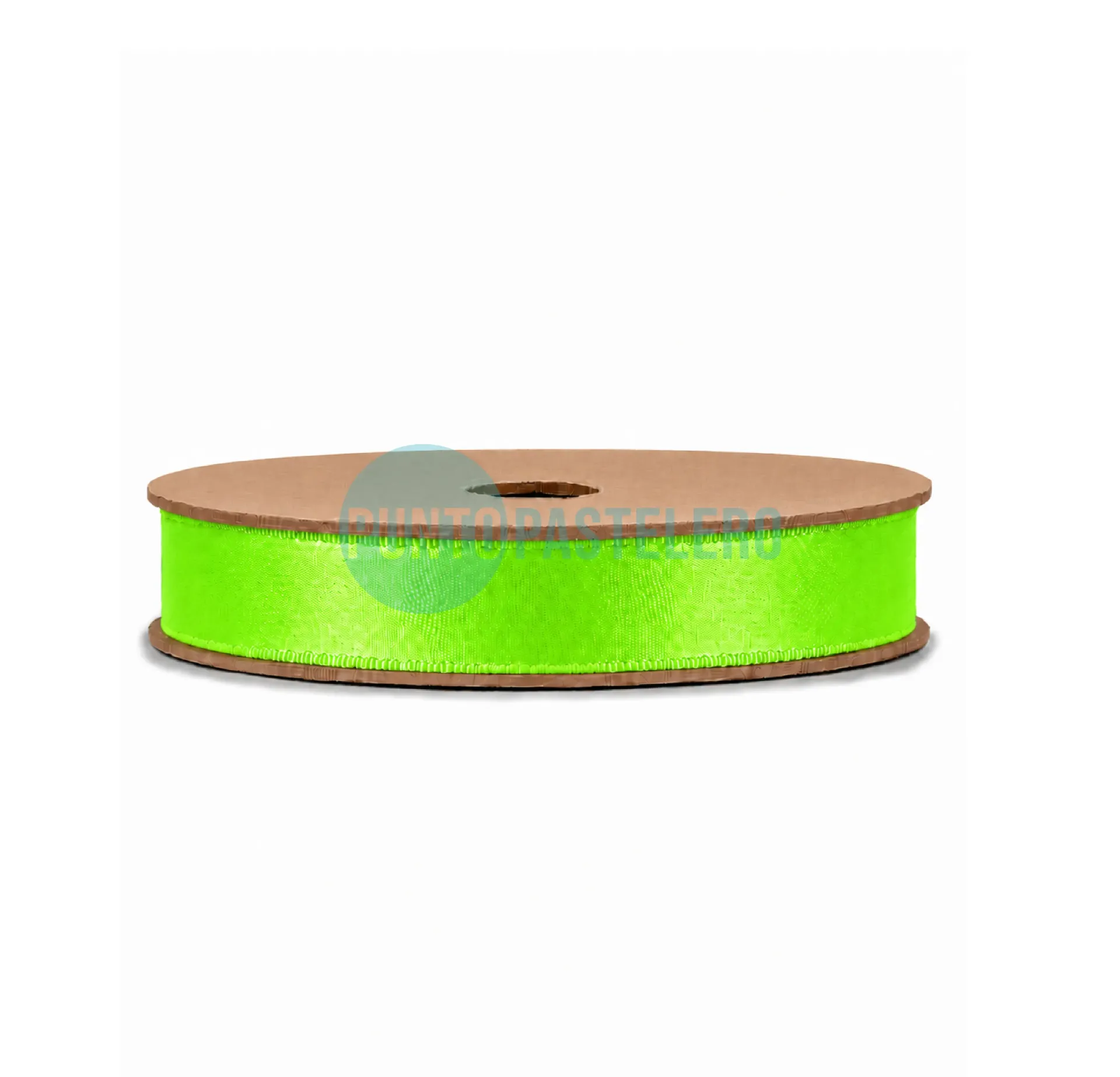 ROLLO CINTA RASO Nº3 VERDE FLUO (X 10 MT.)