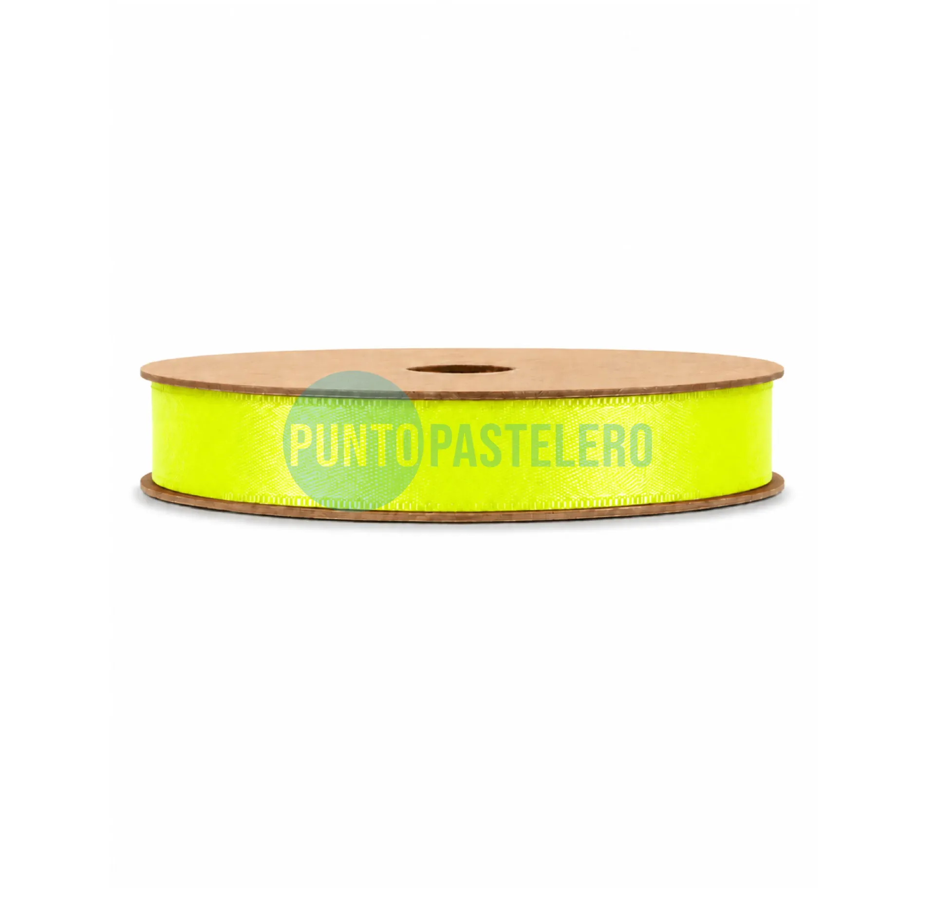 ROLLO CINTA RASO Nº3 AMARILLO FLUO (X 10 MT.)