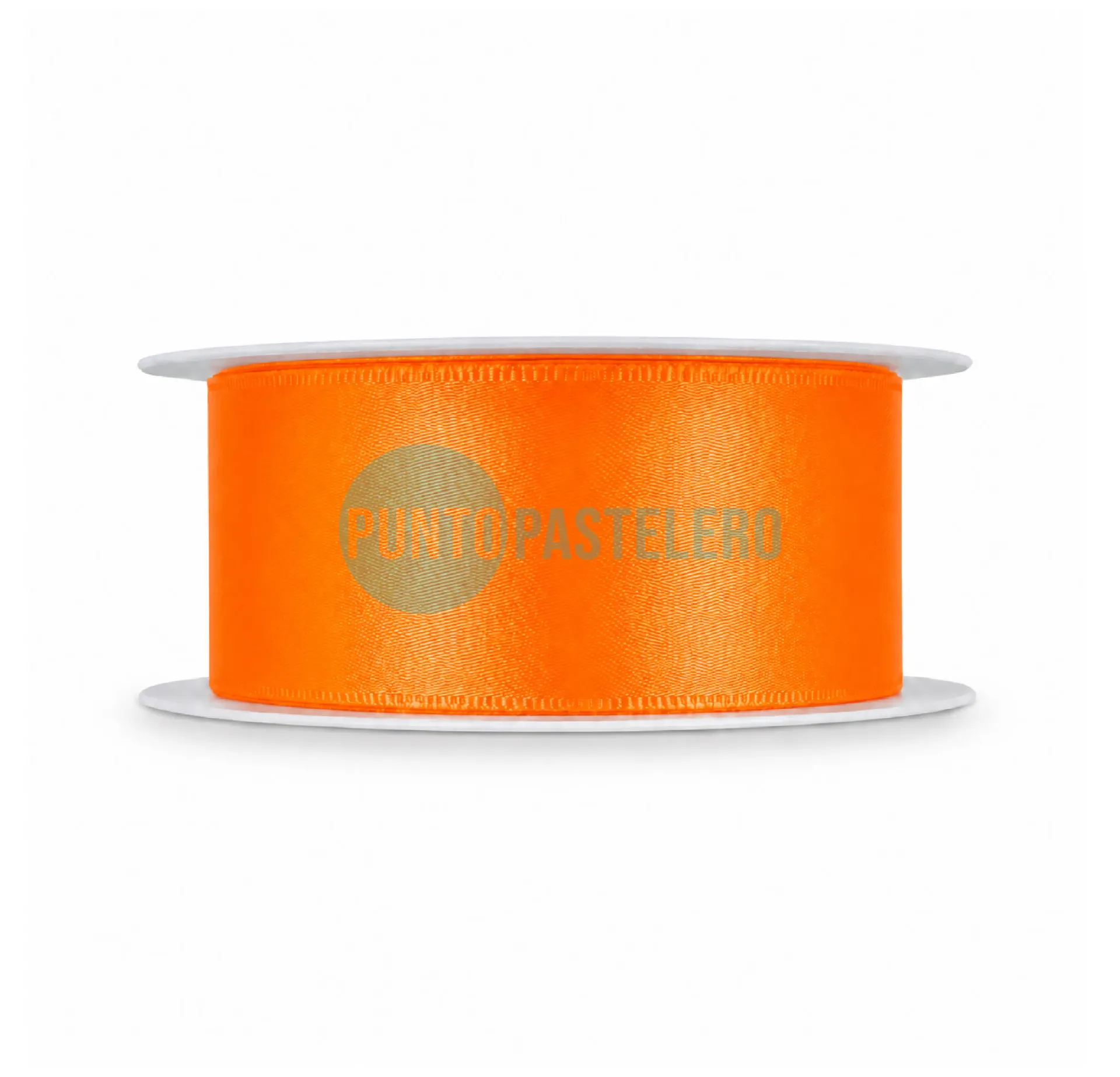 ROLLO CINTA RASO Nº5 NARANJA FLUO (X 10 MT.)