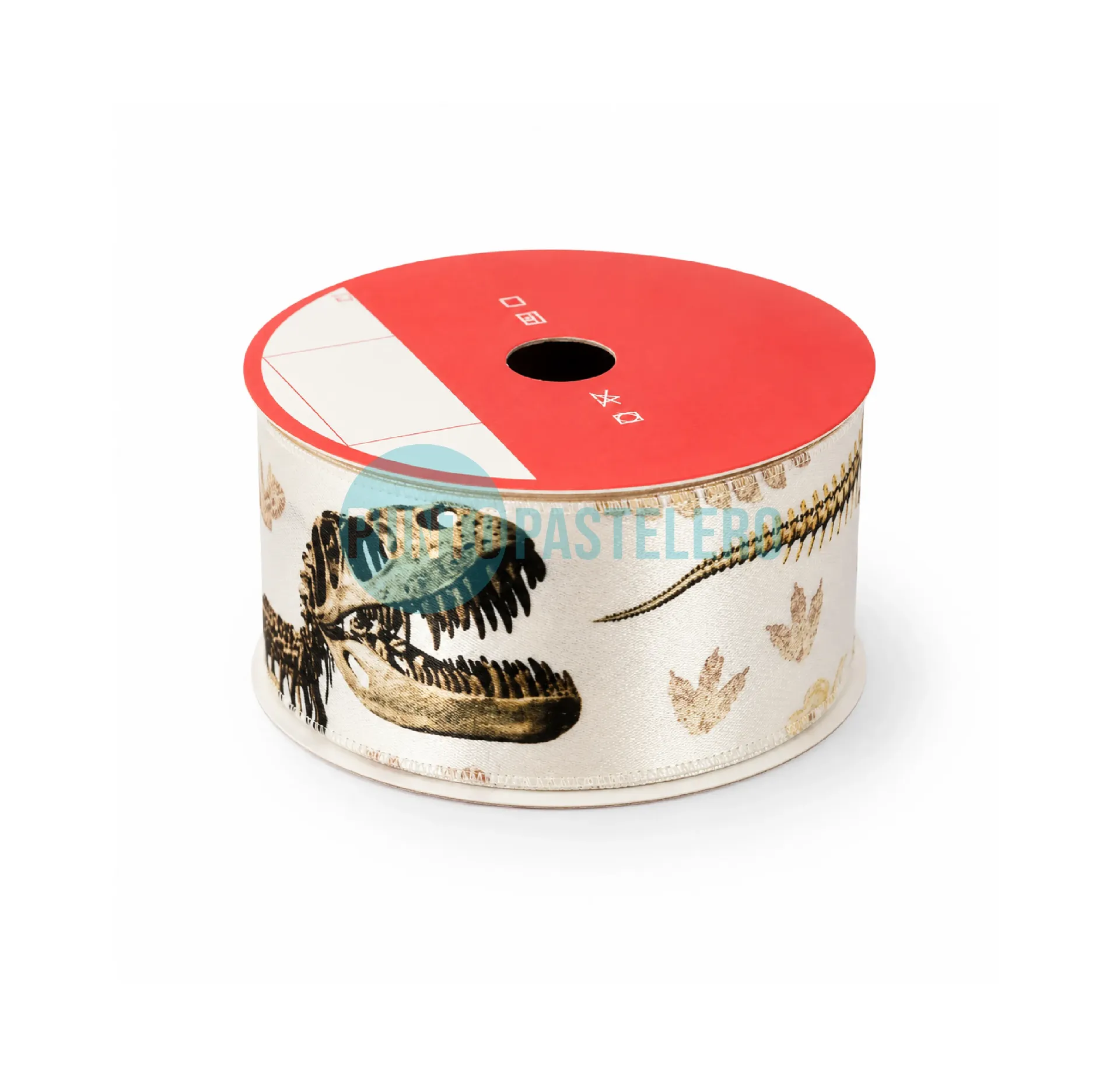 CINTA RASO DINOSAURIOS FOSILES (39MM) (X 10 MT.)