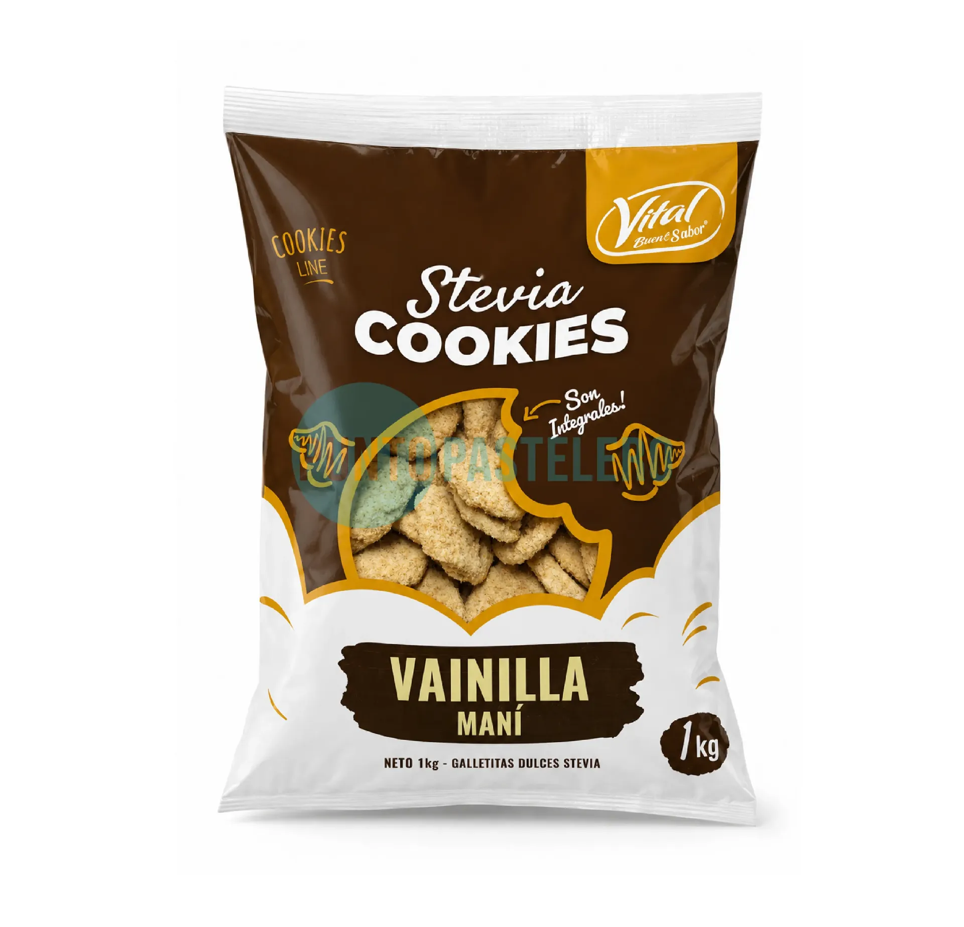 [4137] GALLETITAS VITAL STEVIA VAINILLA Y MANI (X KG.) (SIN AZUCAR)