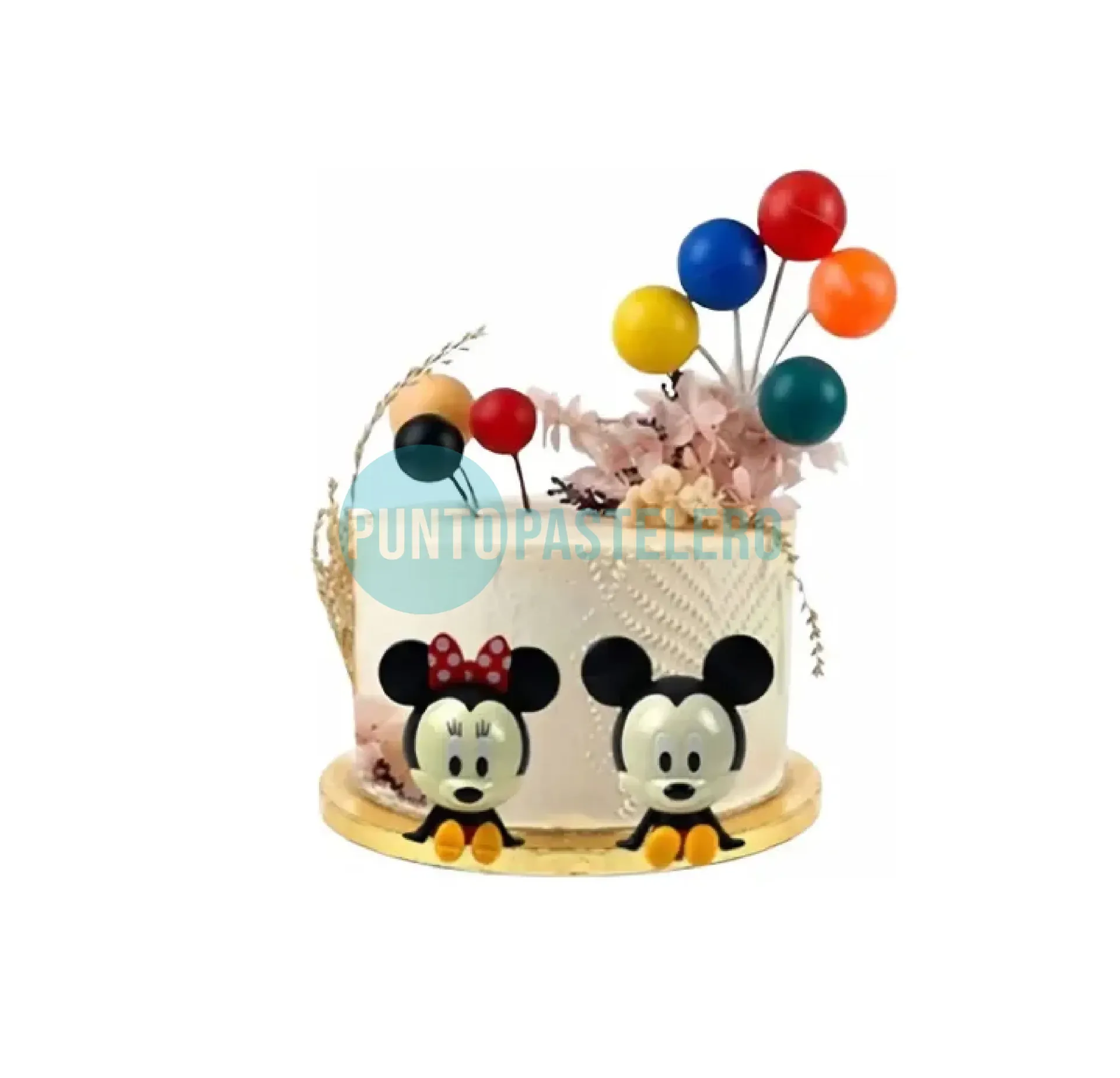 ADORNO PARA TORTA MICKEY Y MINNIE 16 PIEZAS (BY-48)