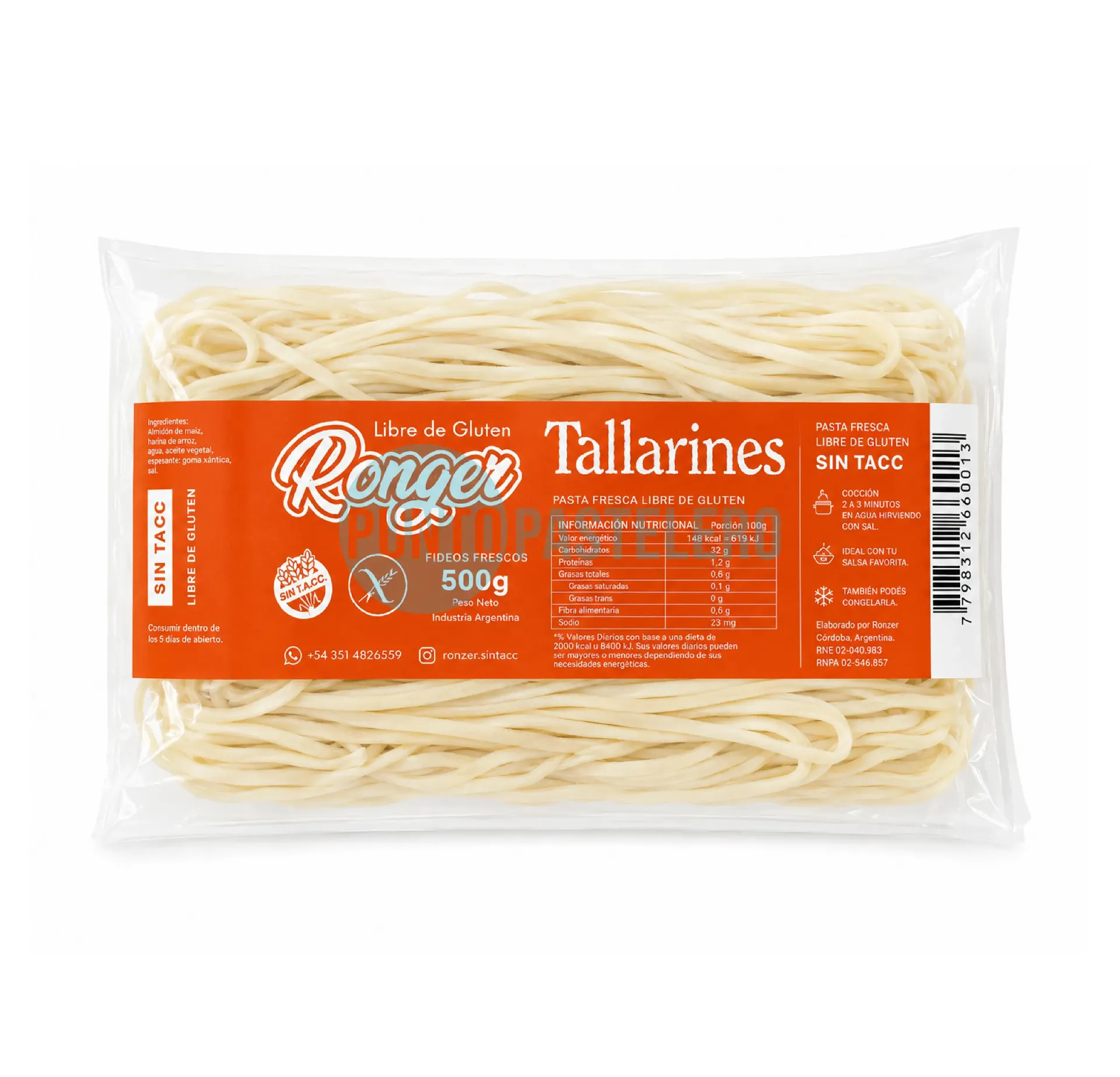 TALLARINES RONGER (X 300 GR.) (SIN TACC)