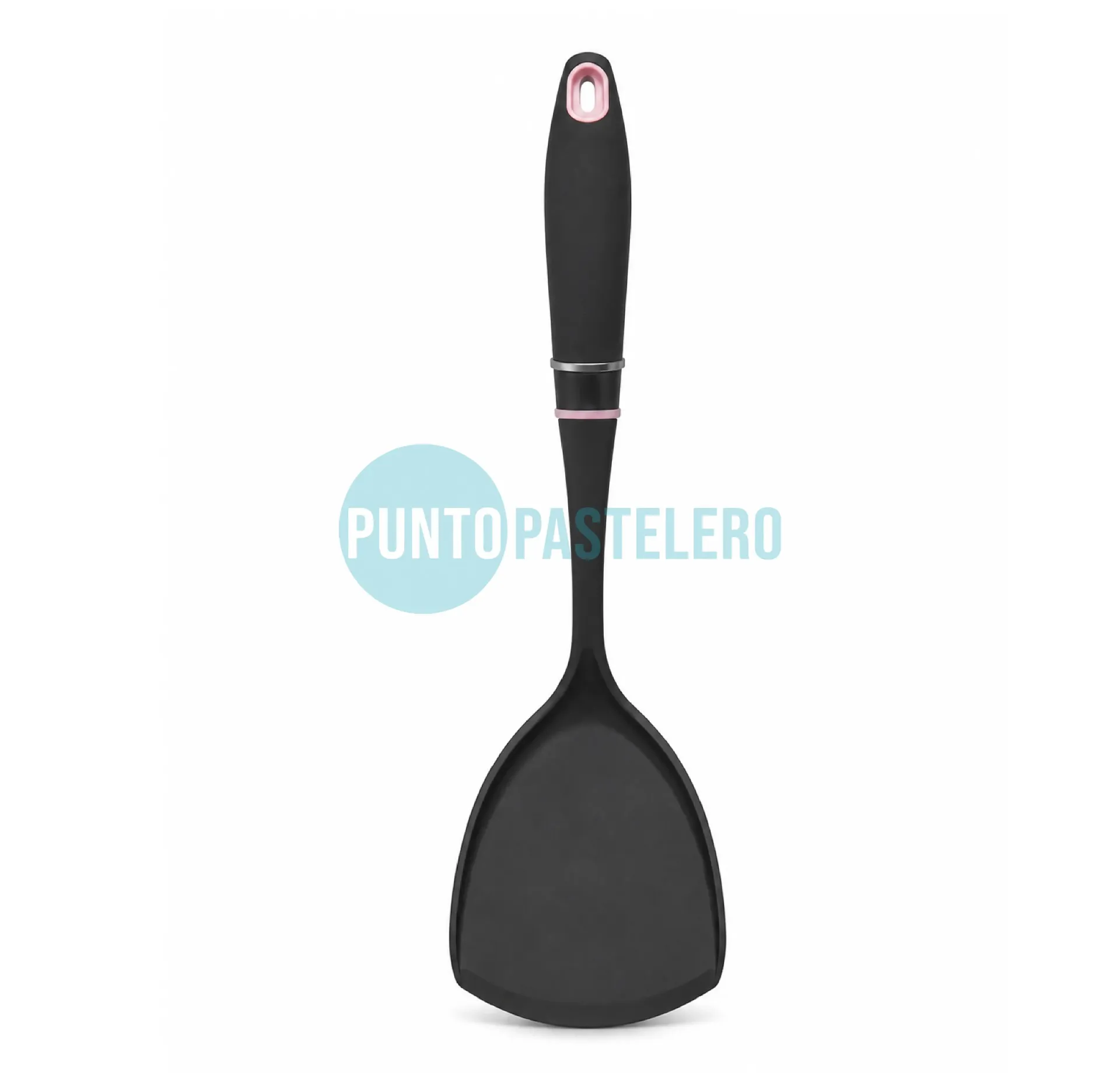 [2019109221535] ESPATULA PLASTICA GRIS CON MANGO ROSA (35 CM)