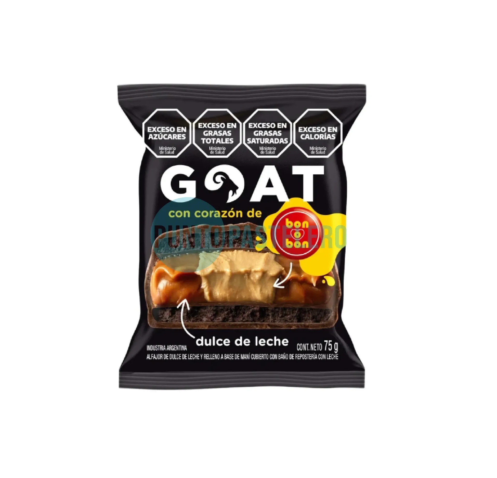 [7790040154896] ALFAJOR GOAT BON O BON NEGRO (X 75 GR.)