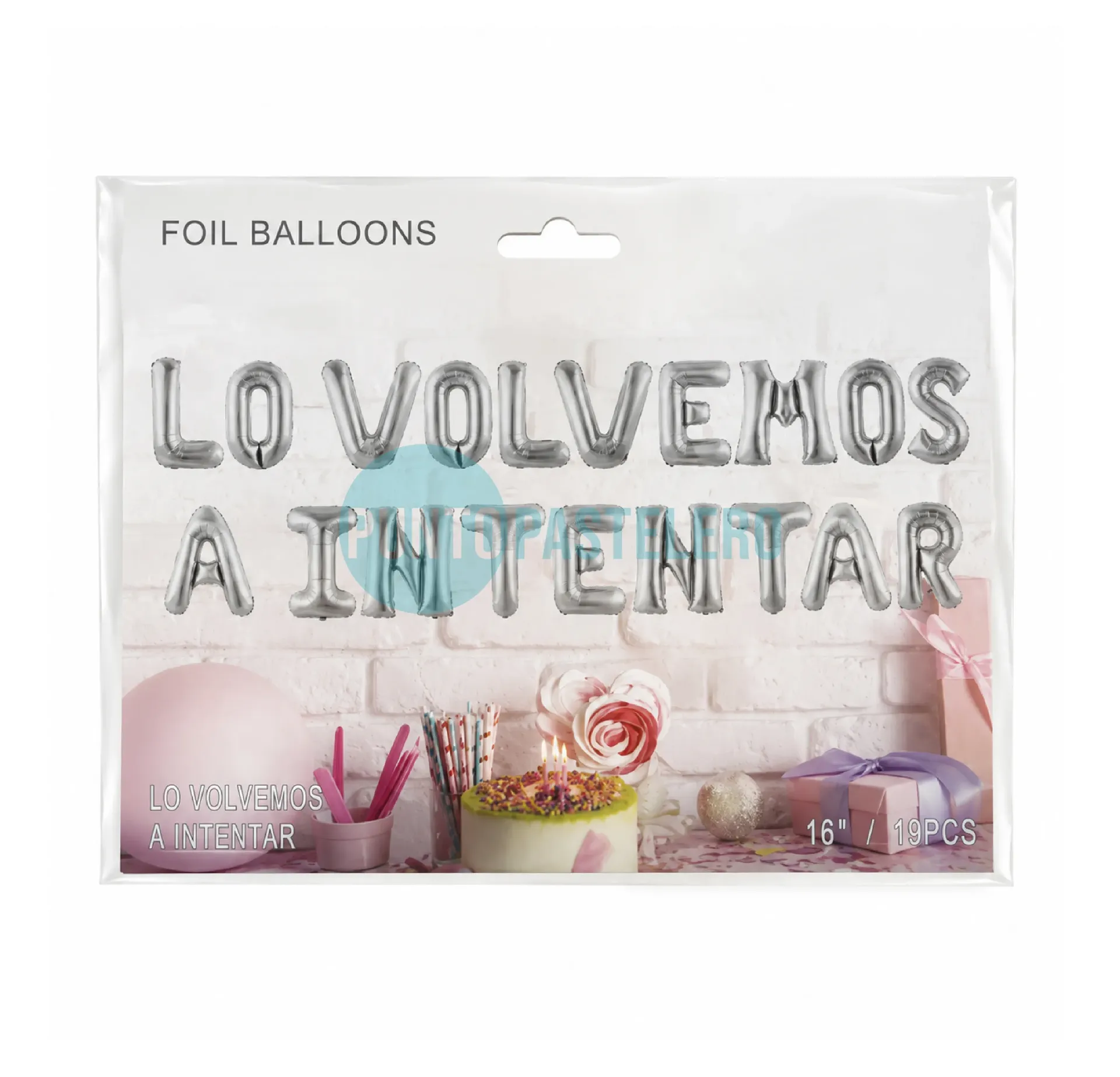 [6902025050326] SET DE GLOBOS METALIZADOS "LO VOLVEMOS A INTENTAR"
