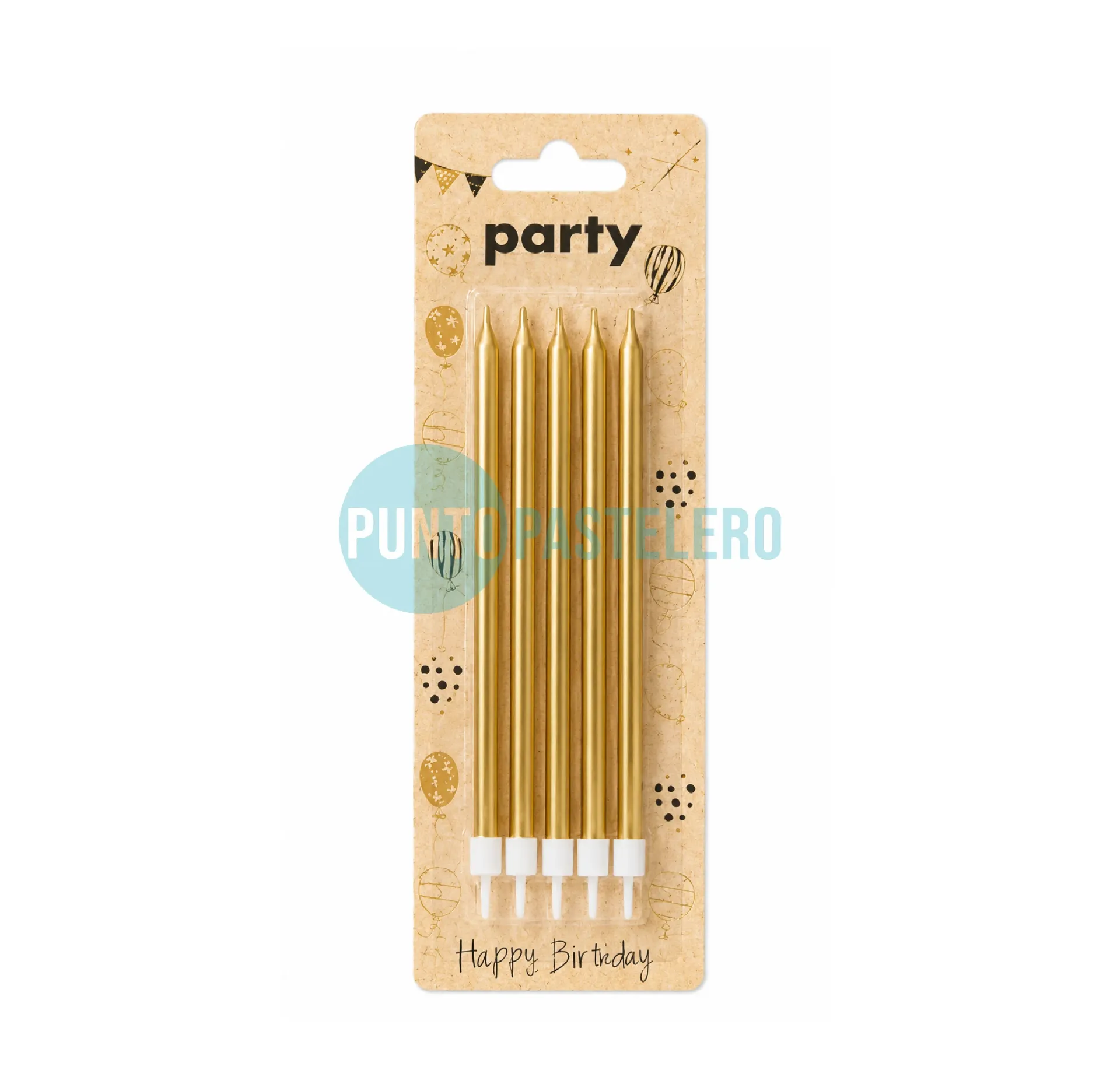 [6902025054201] PACK VELA DORADA LARGE 19 CM (X 6 U.)