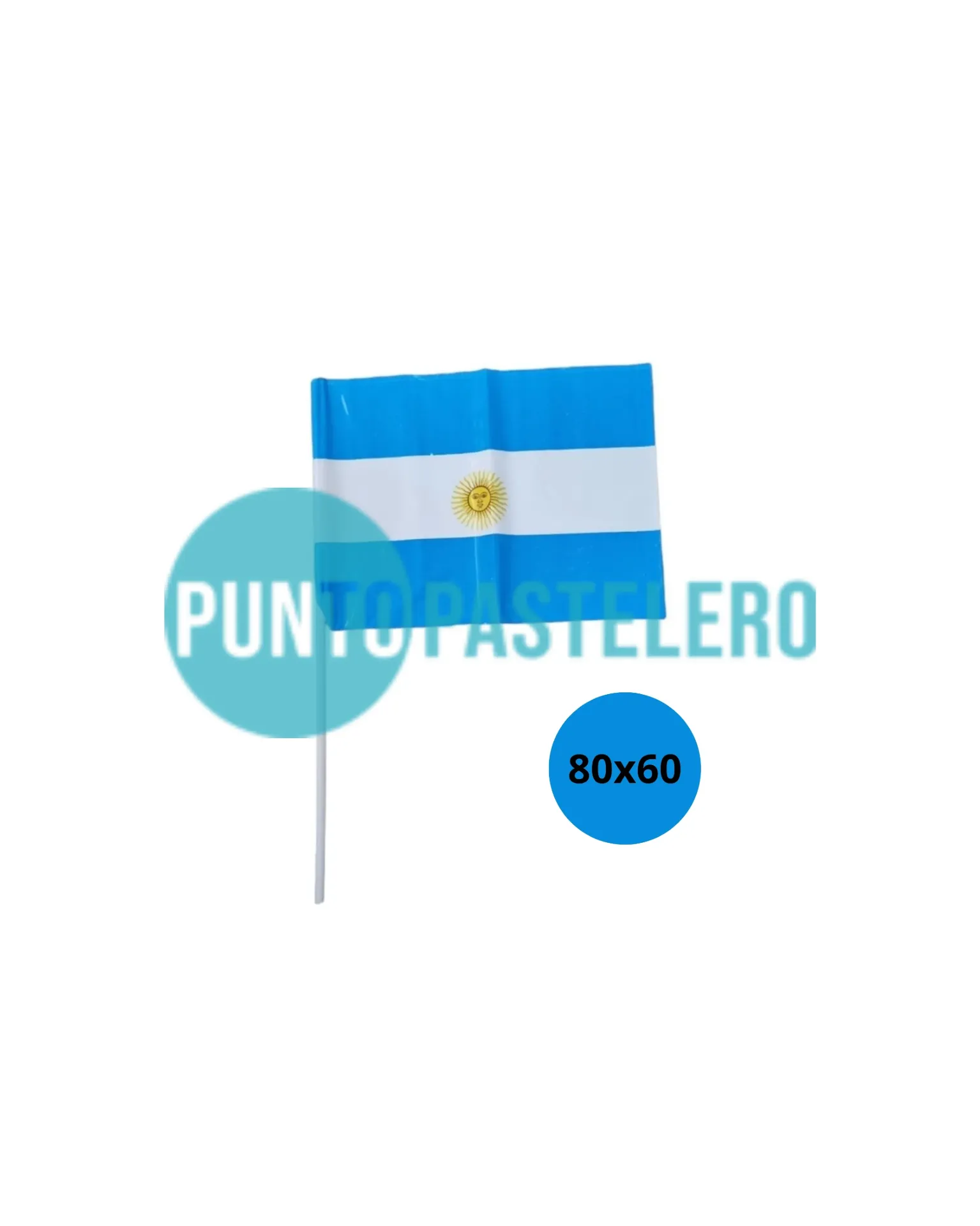 [BNDPL60] BANDERA PLASTICA ARGENTINA (80X60 CM)