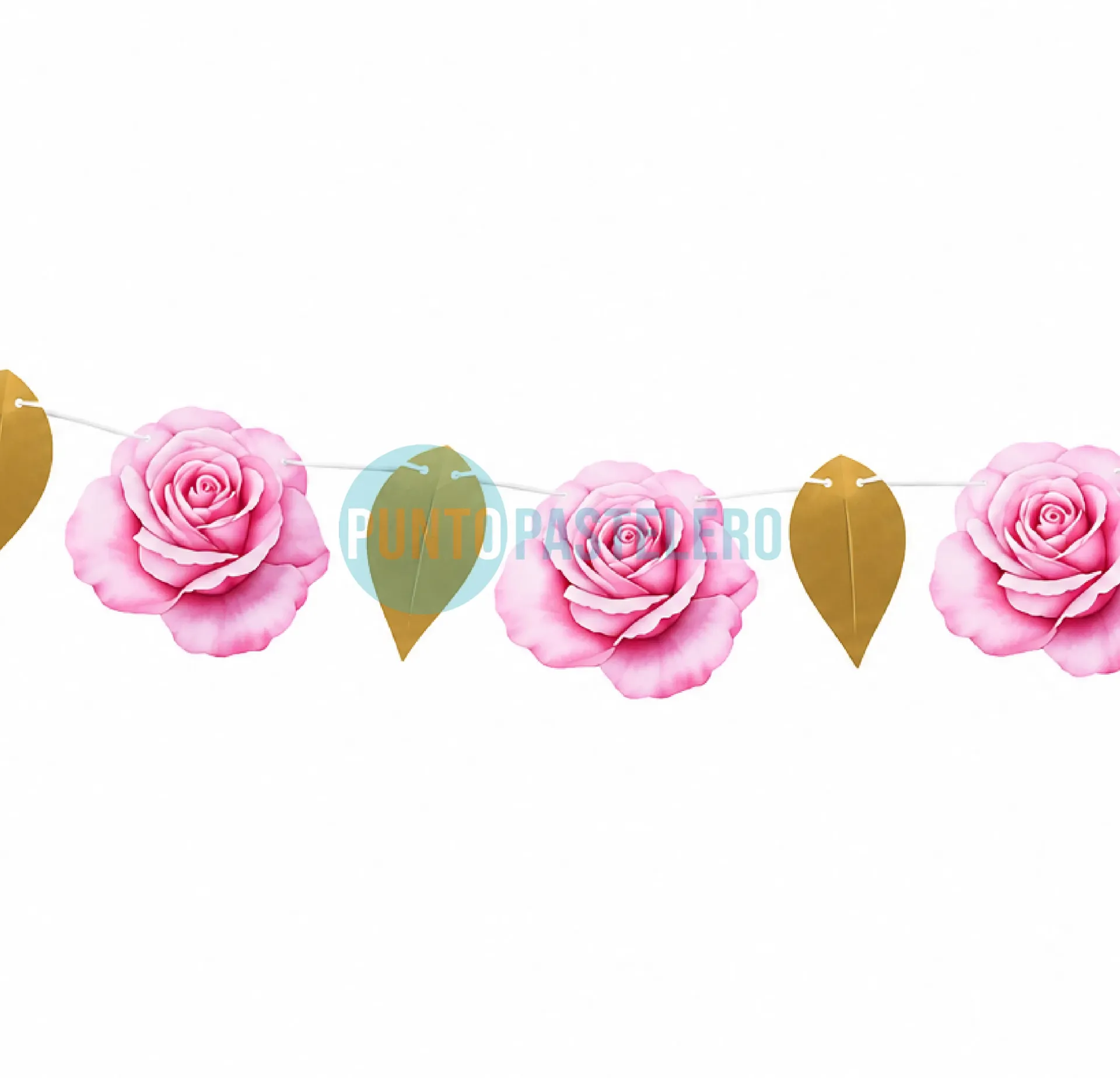 BANDERIN FLOR DE ROSAS (PARTY STORE)