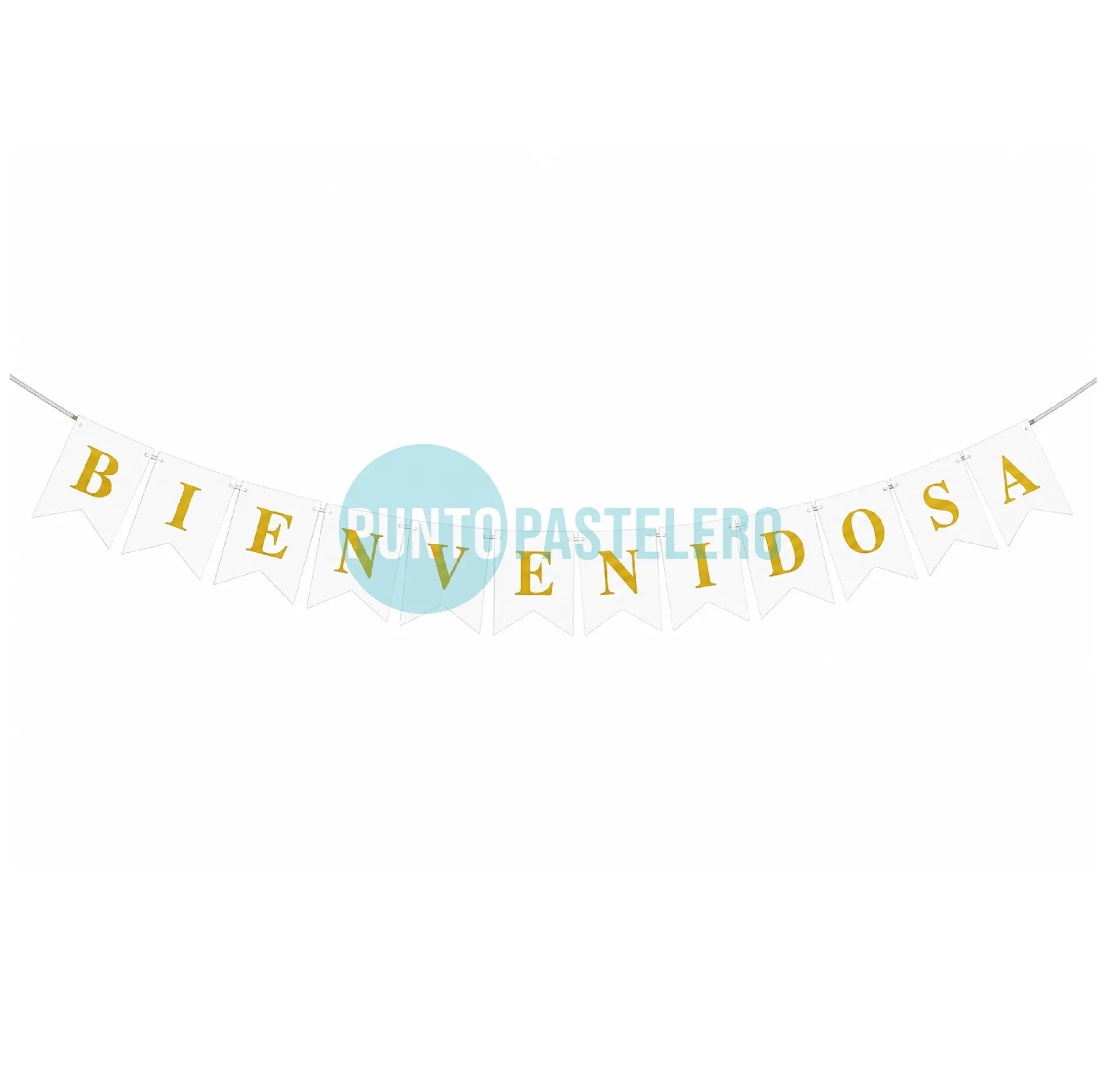 BANDERIN BIENVENIDOS/A BLANCO (PARTY STORE)