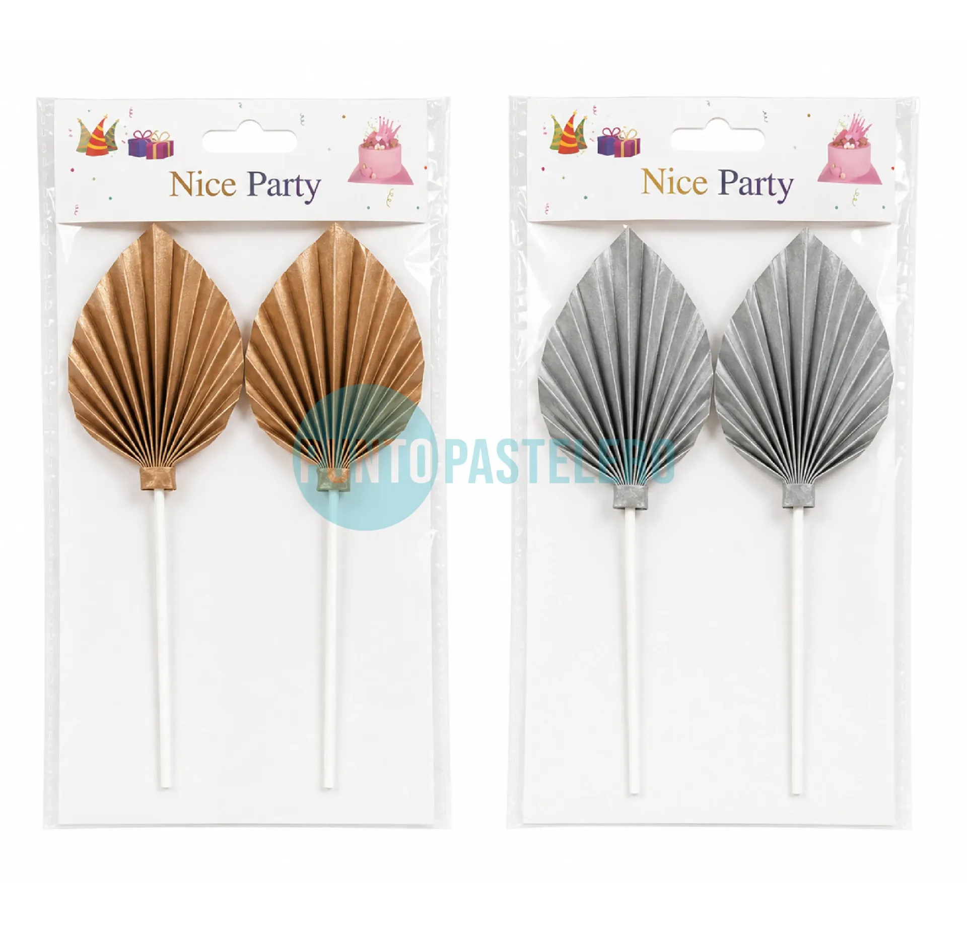 TOPPER ABANICO PARA TORTA (2 U.)