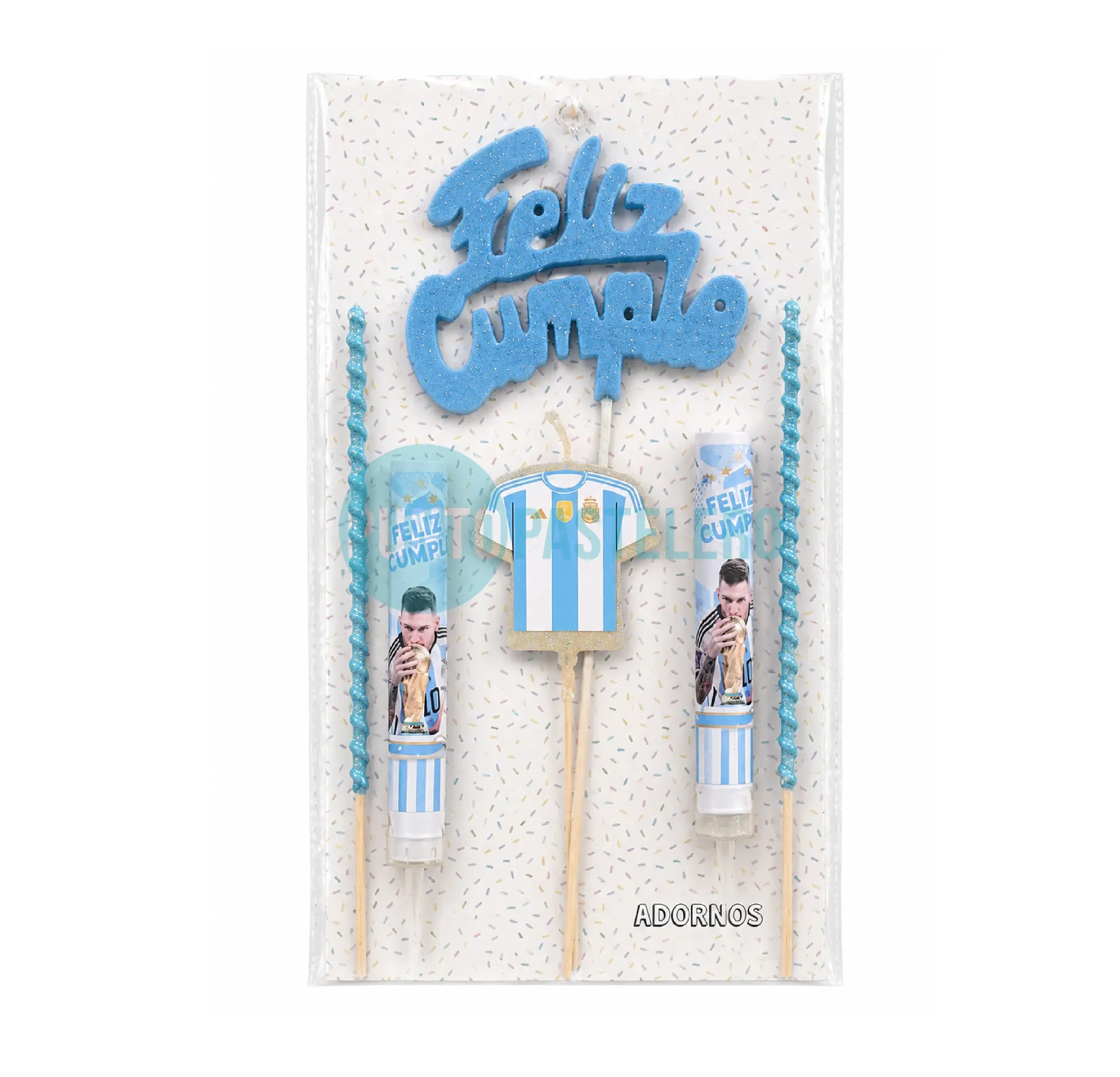 SET ARGENTINA (VELAS + FELIZ CUMPLE + BENGALAS)